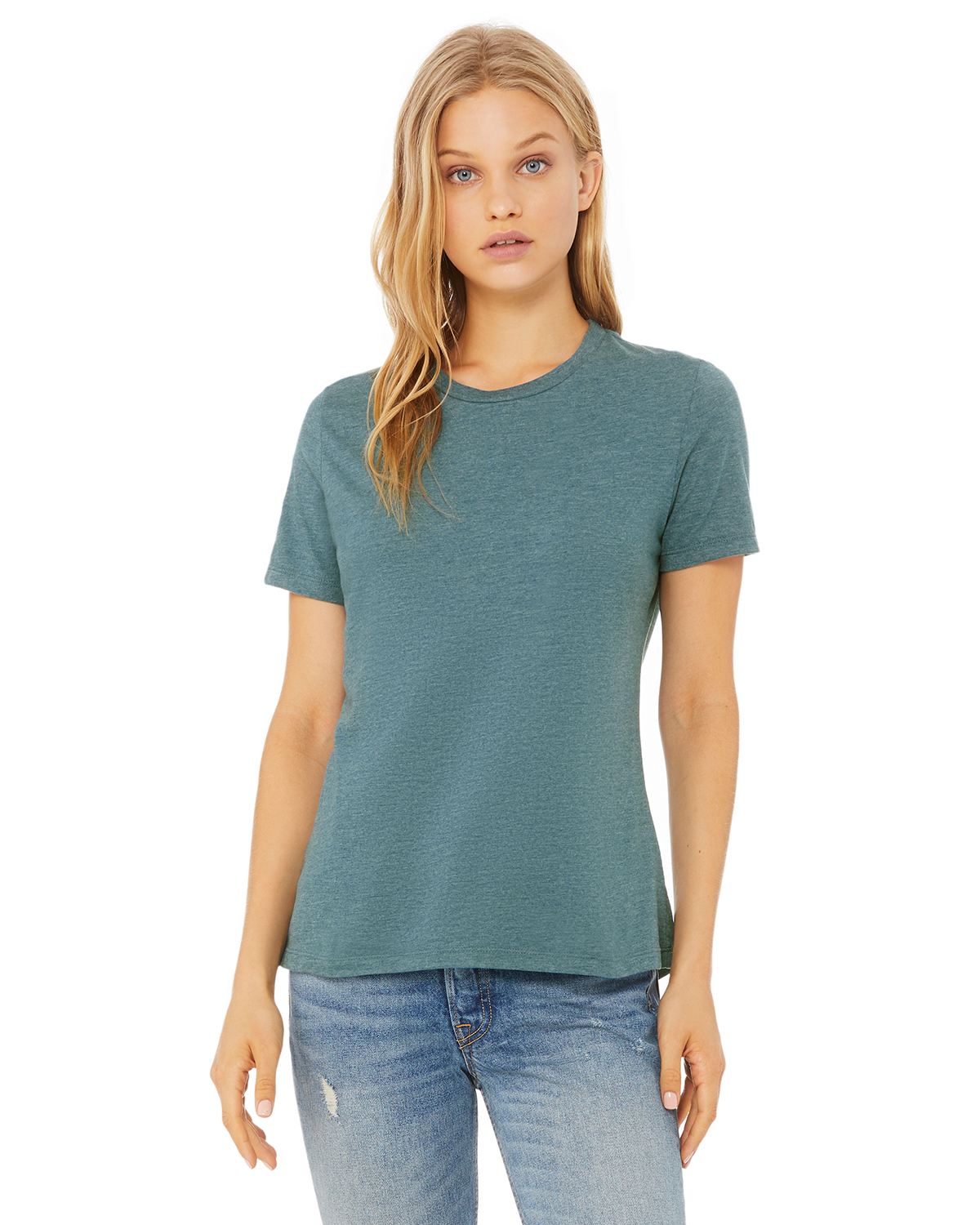 Download Bella + Canvas 6400CVC Heather Deep Teal Ladies' Heathered ...