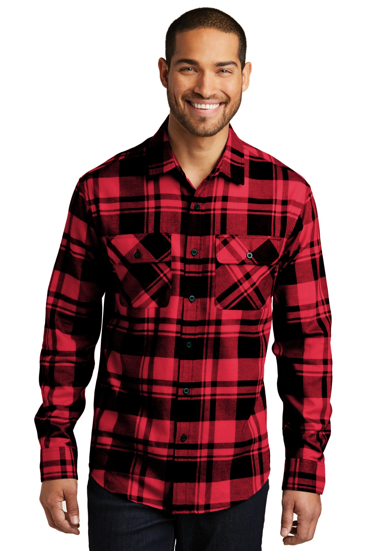 red and black lumberjack shirt