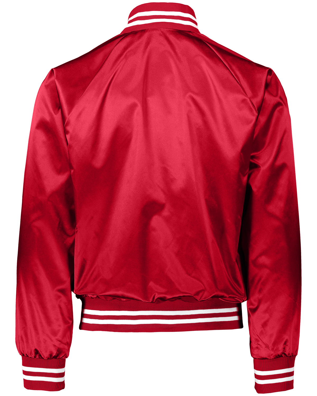 Augusta Sportswear 3610 Satin Baseball Jacket Striped Trim | Jiffy