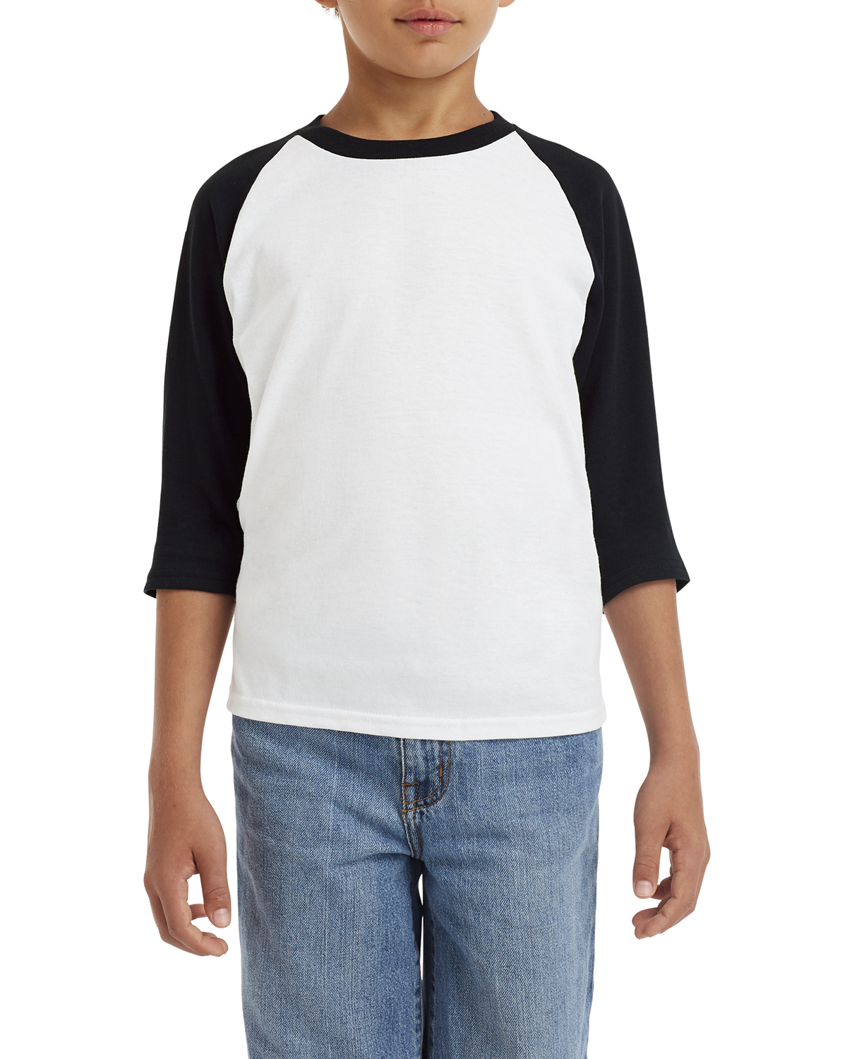 raglan shirt black and white