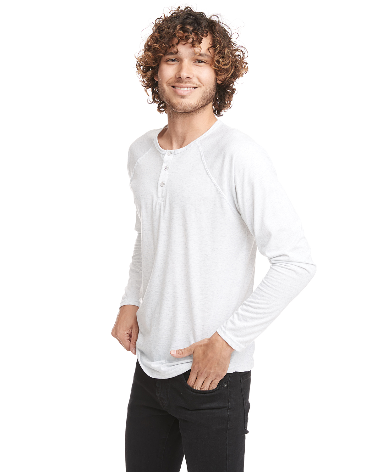Triblend Long-Sleeve Henley | JiffyShirts
