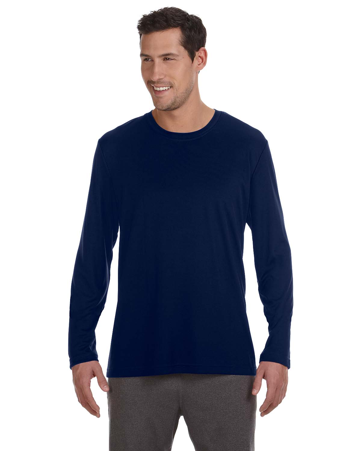 Long-Sleeve Interlock T-Shirt CW26 XS-3XL Champion Men/'s Double Dry 4.1 oz