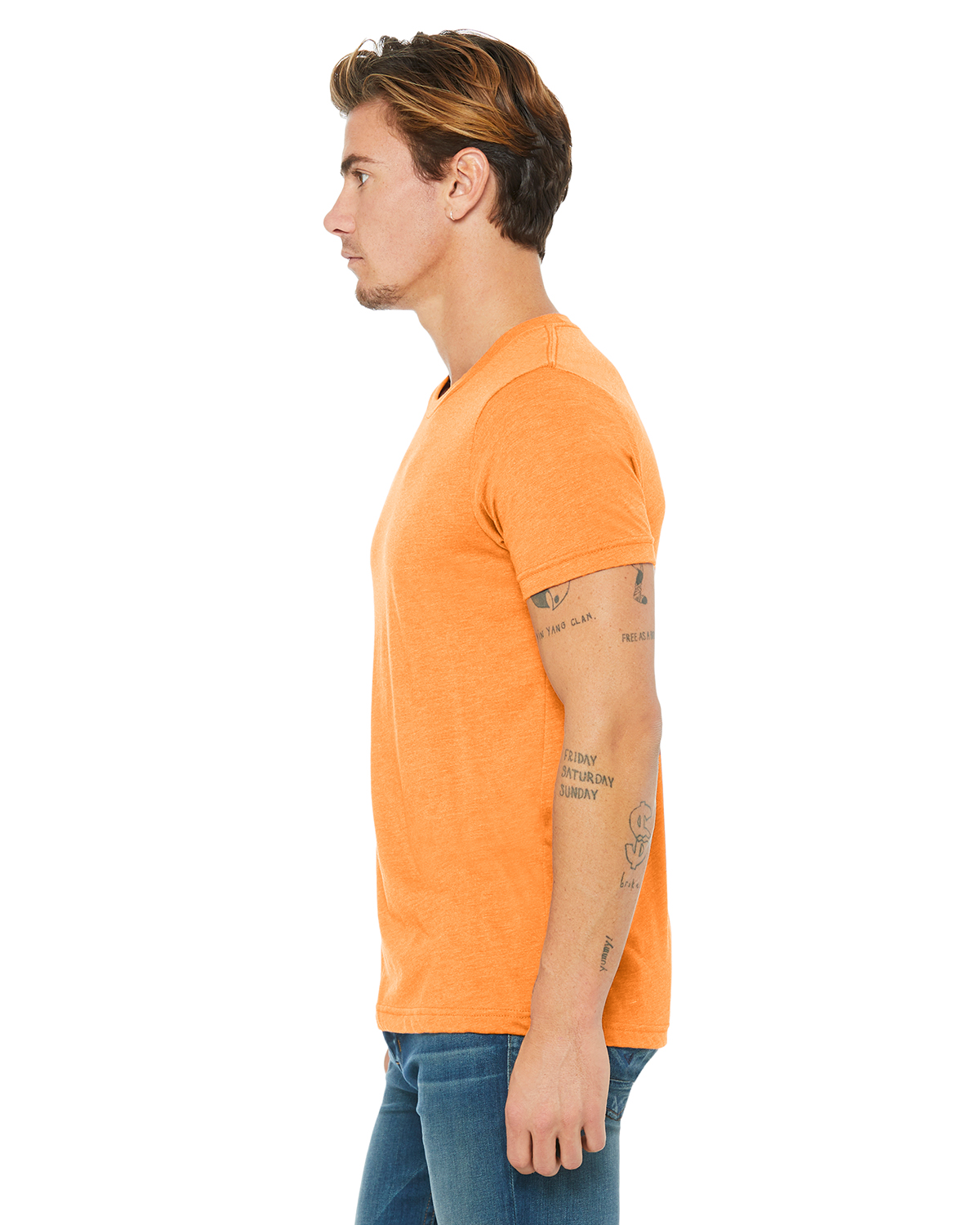 Download Bella + Canvas 3413C Orange Triblend Unisex Triblend T-Shirt