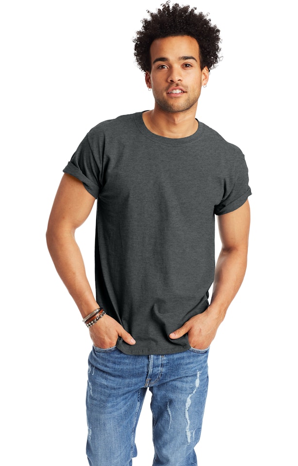 Hanes 5250T Charcoal Heather
