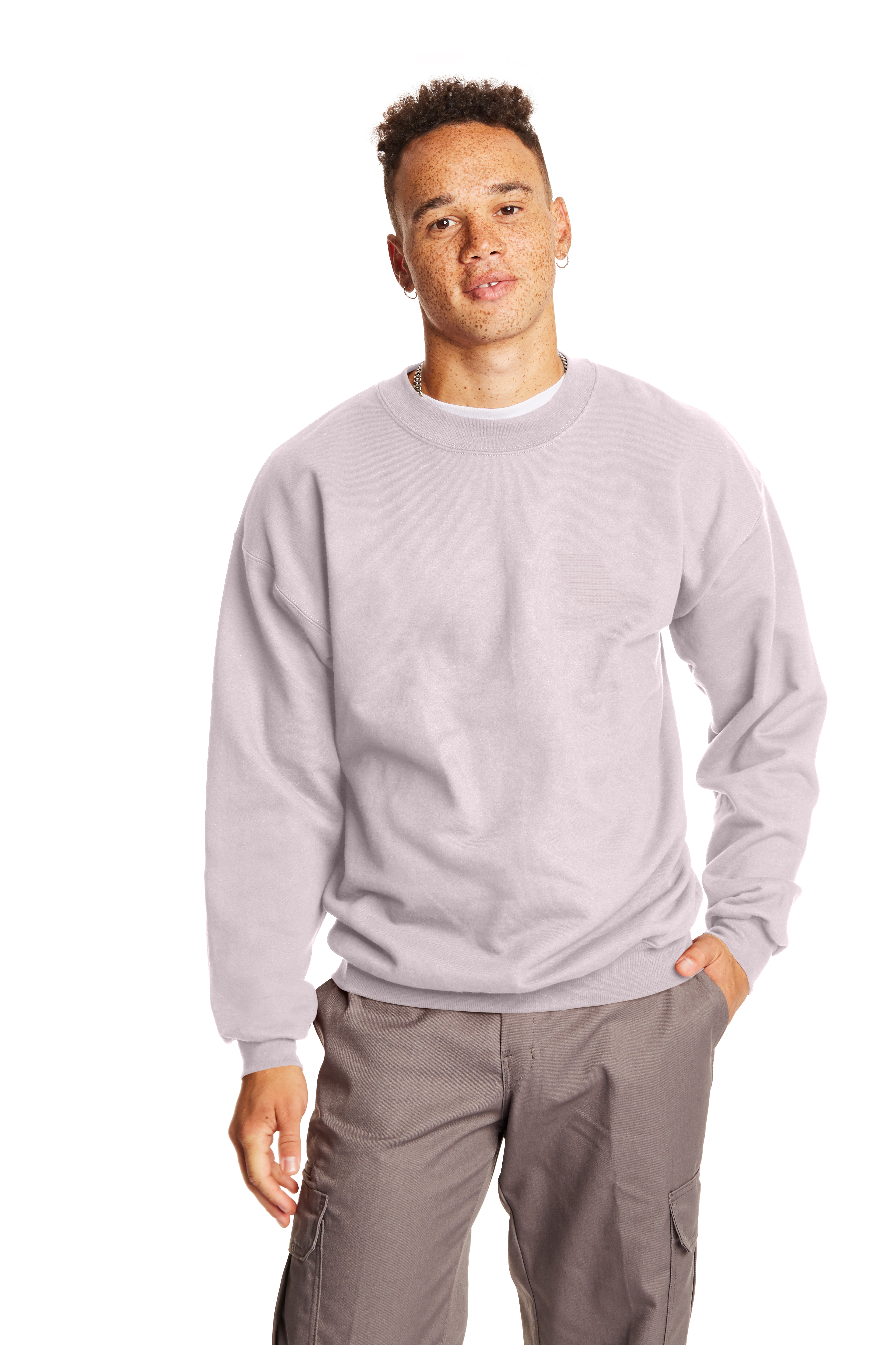 Hanes pale pink sweatshirt new arrivals