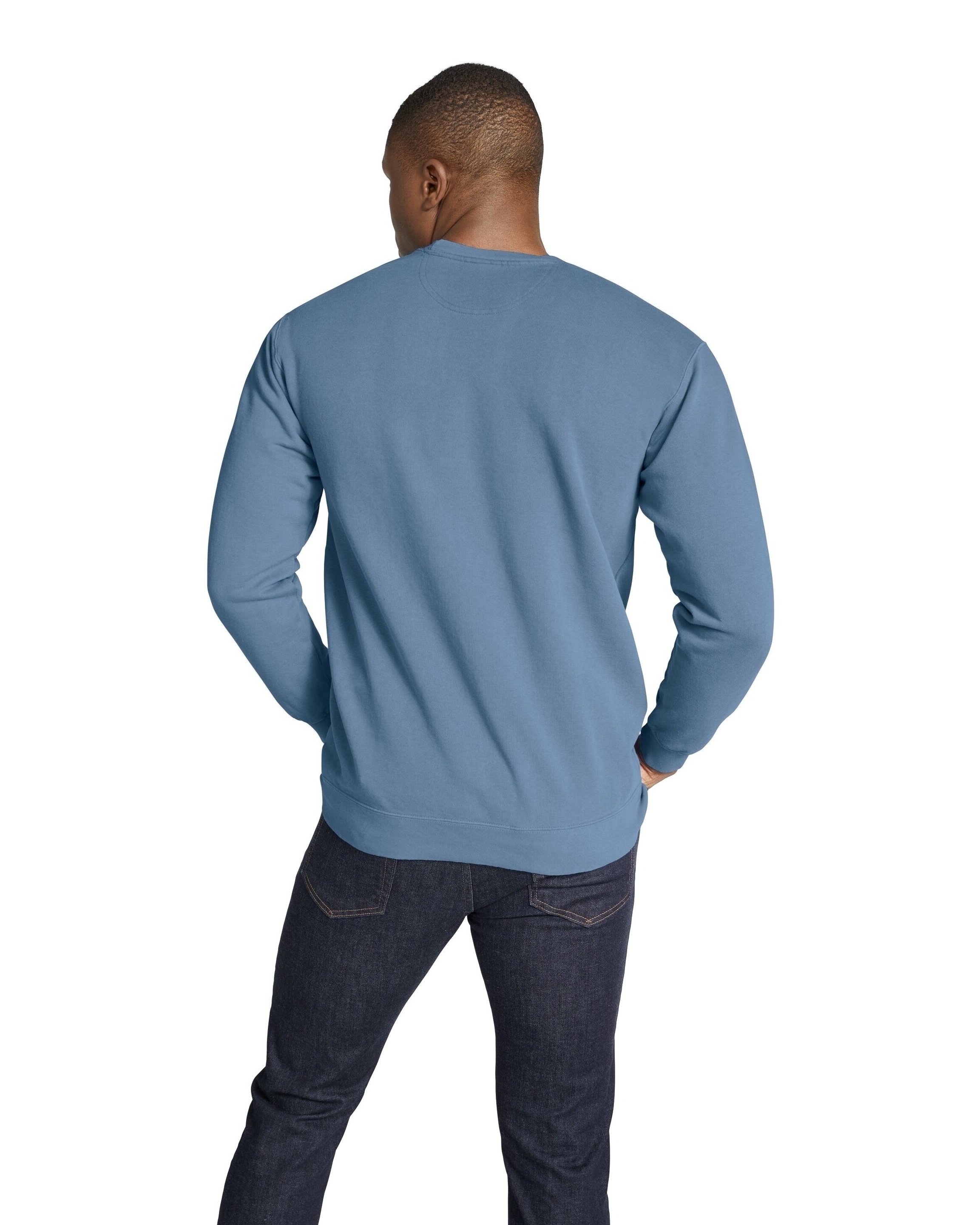 Blue sweatshirt with deals blue jeans