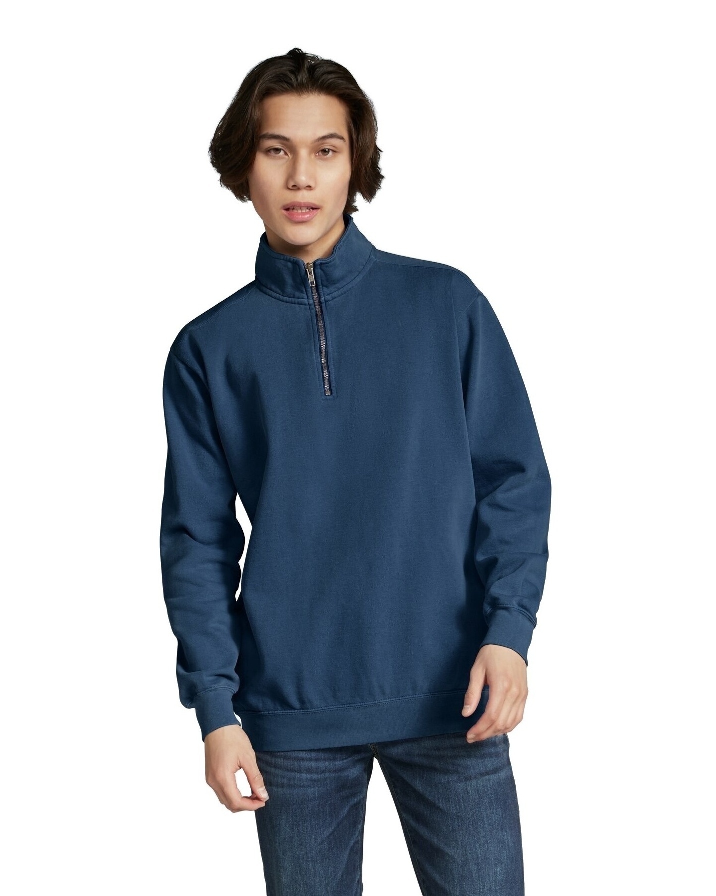 Comfort colors quarter online zip sweatshirt