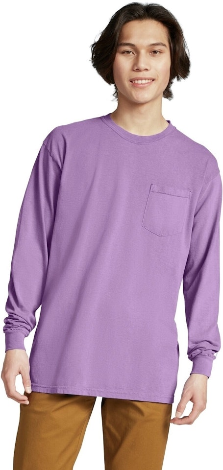Comfort Colors Adult Heavyweight Long Sleeve Pocket T Shirt | Jiffy
