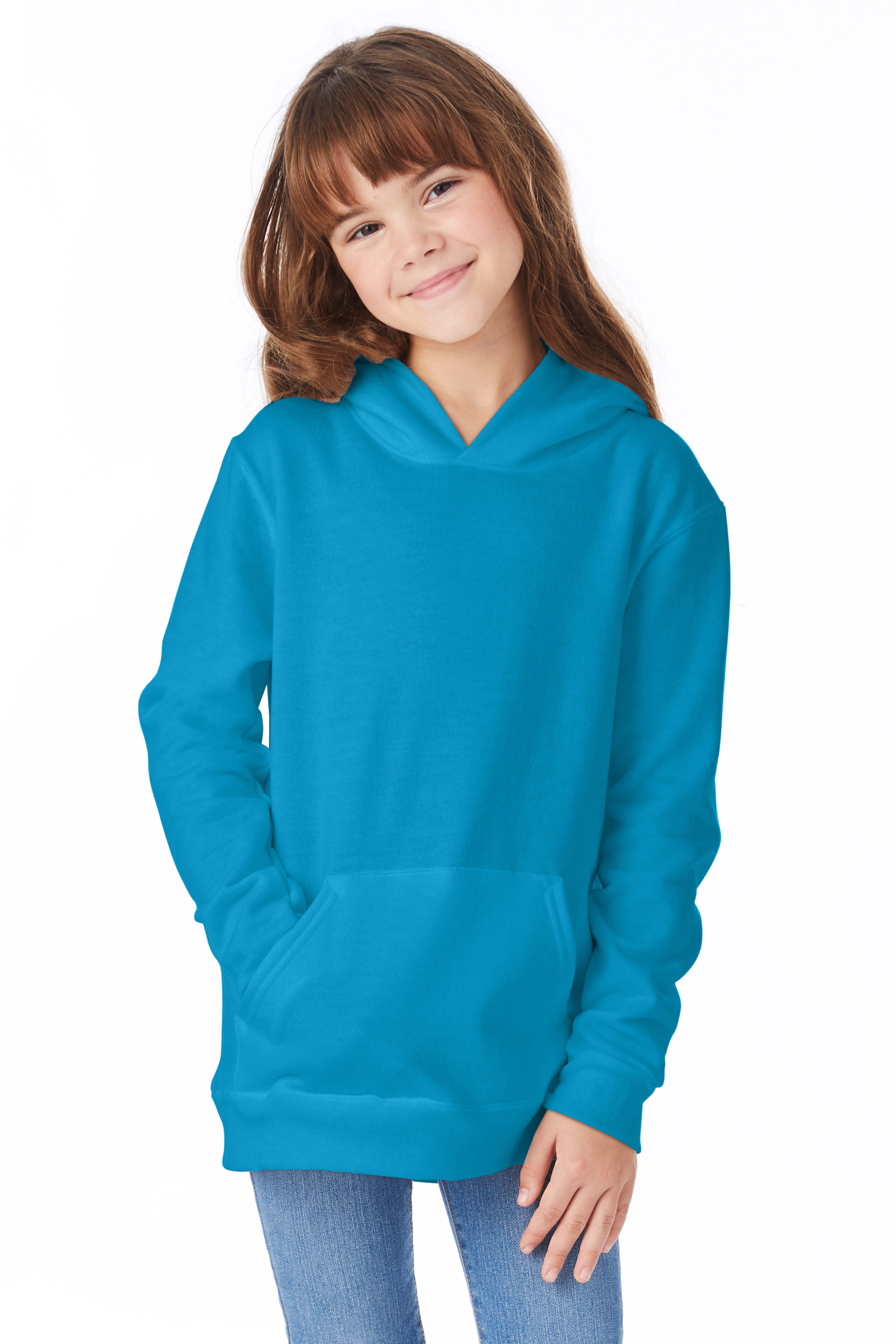 Hanes P473 Youth 7.8 Oz. Eco Smart® 50/50 Pullover Hoodie | Jiffy