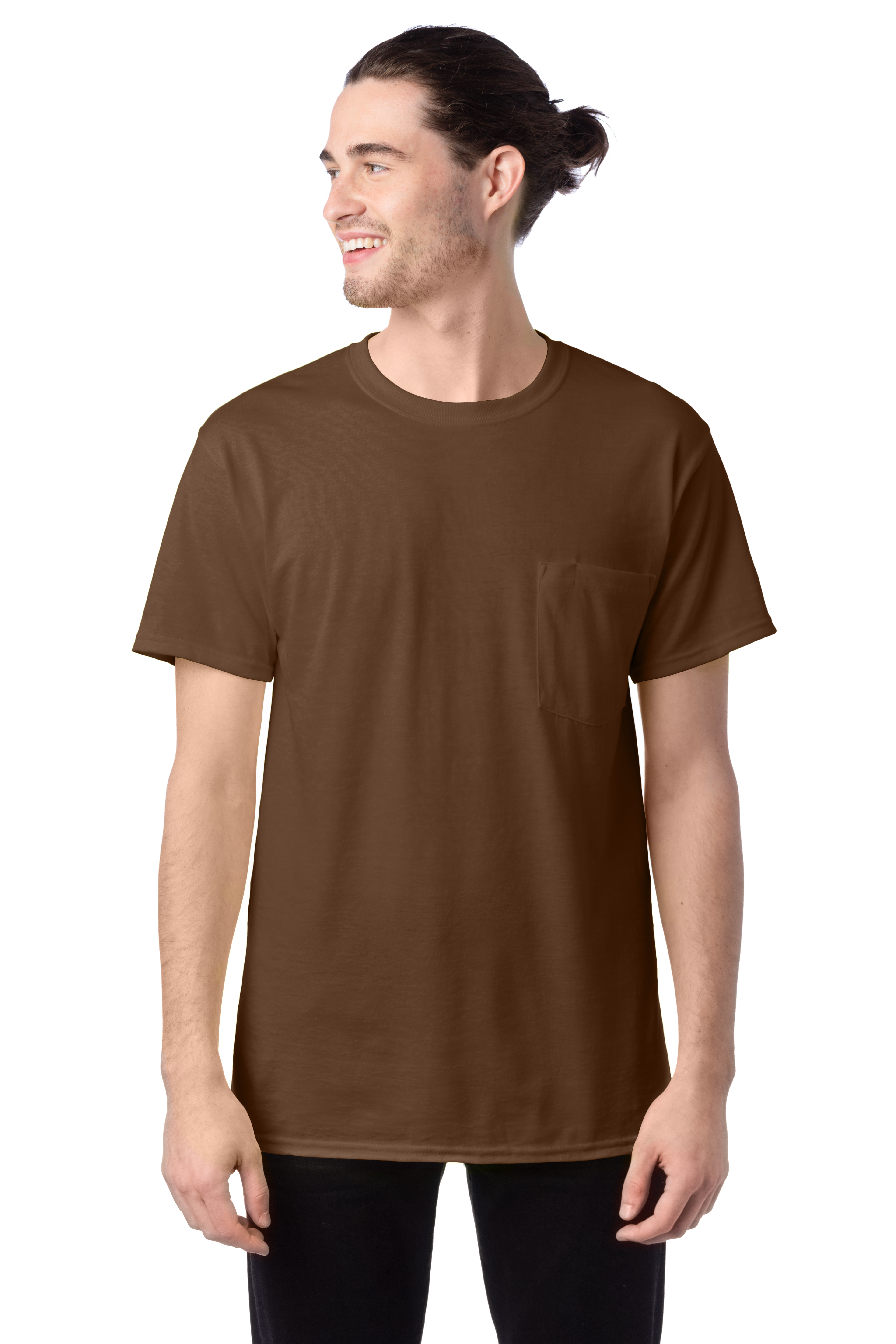 Hanes brown 2024 t shirt