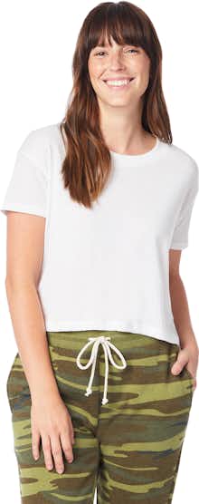 Portland Pilots Alternative Apparel Women's Retro Jersey Headliner Cropped  T-Shirt - White