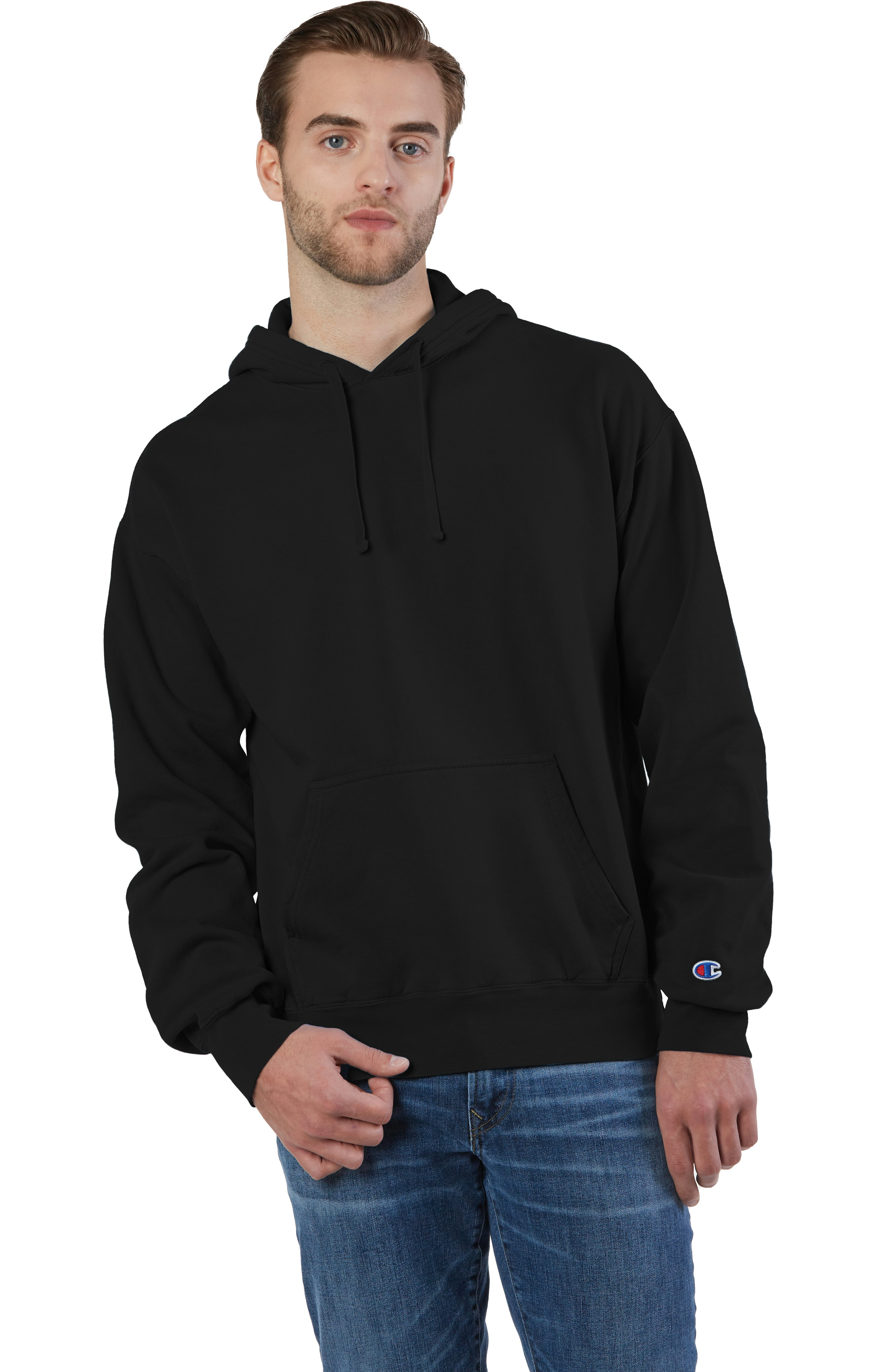 Champion CD450 Garment Dyed Hooded Sweatshirt | JiffyShirts