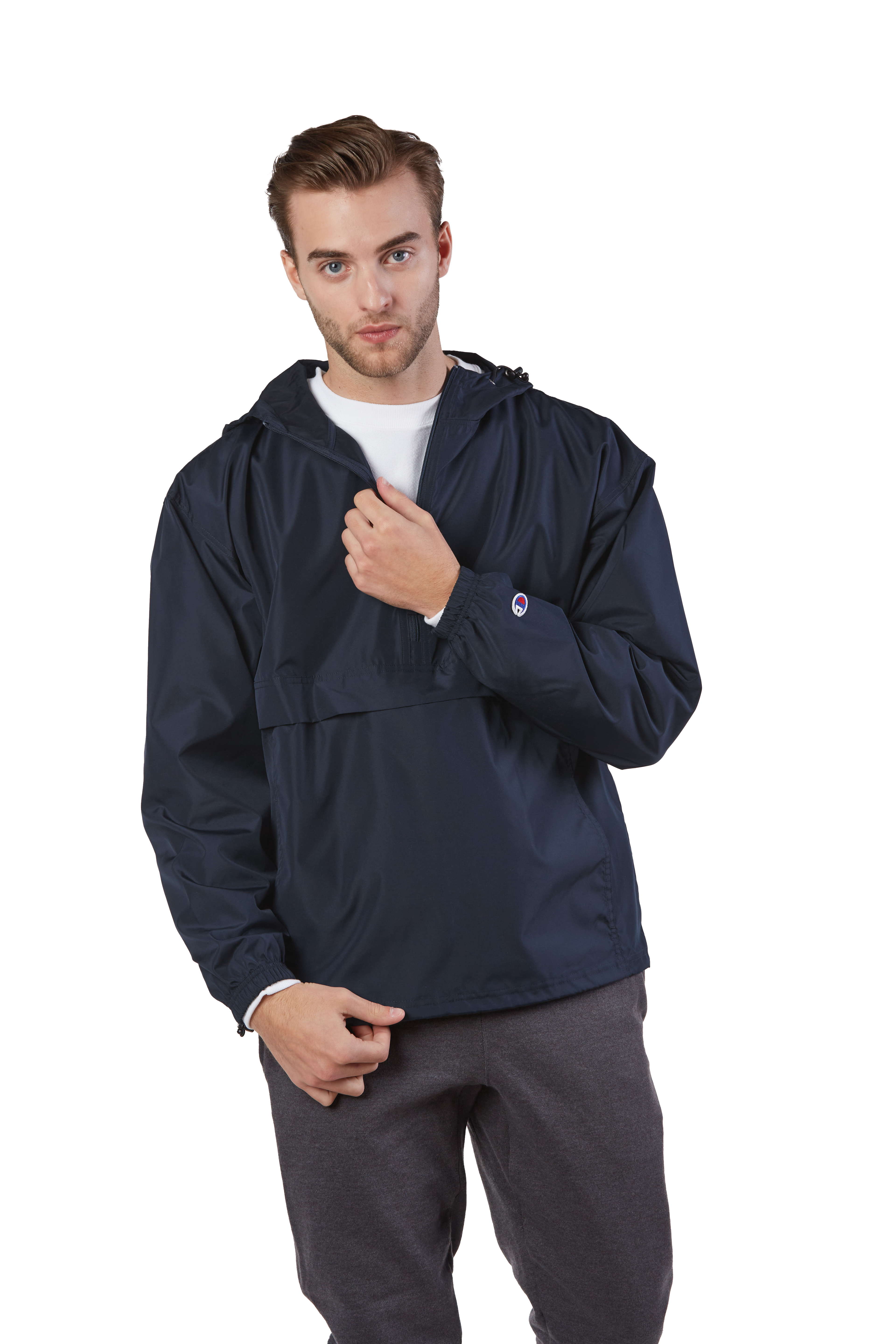 Champion Co200 Adult Packable Anorak 1 4 Zip Jacket Jiffy Shirts