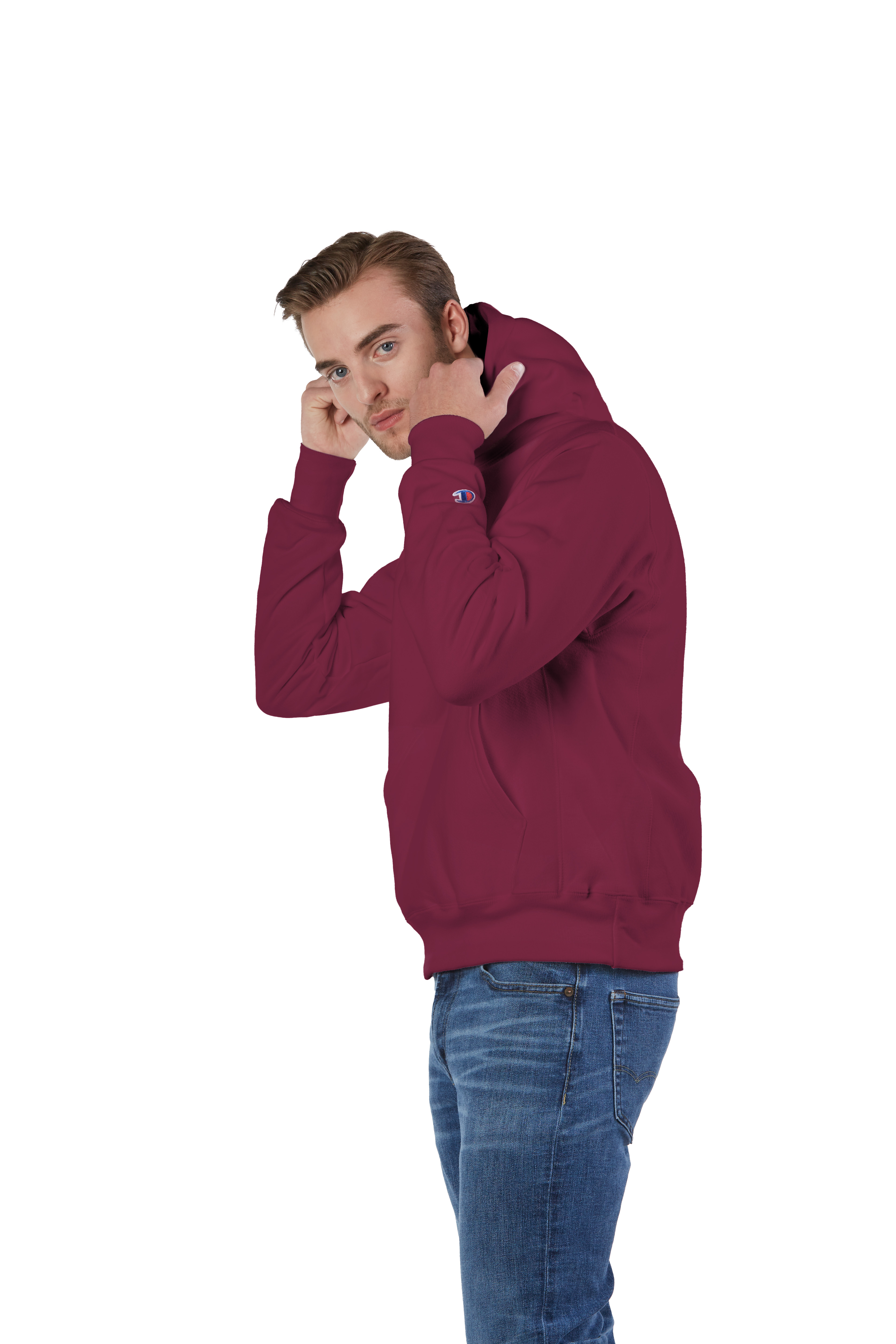 Burgundy discount champion hoodie