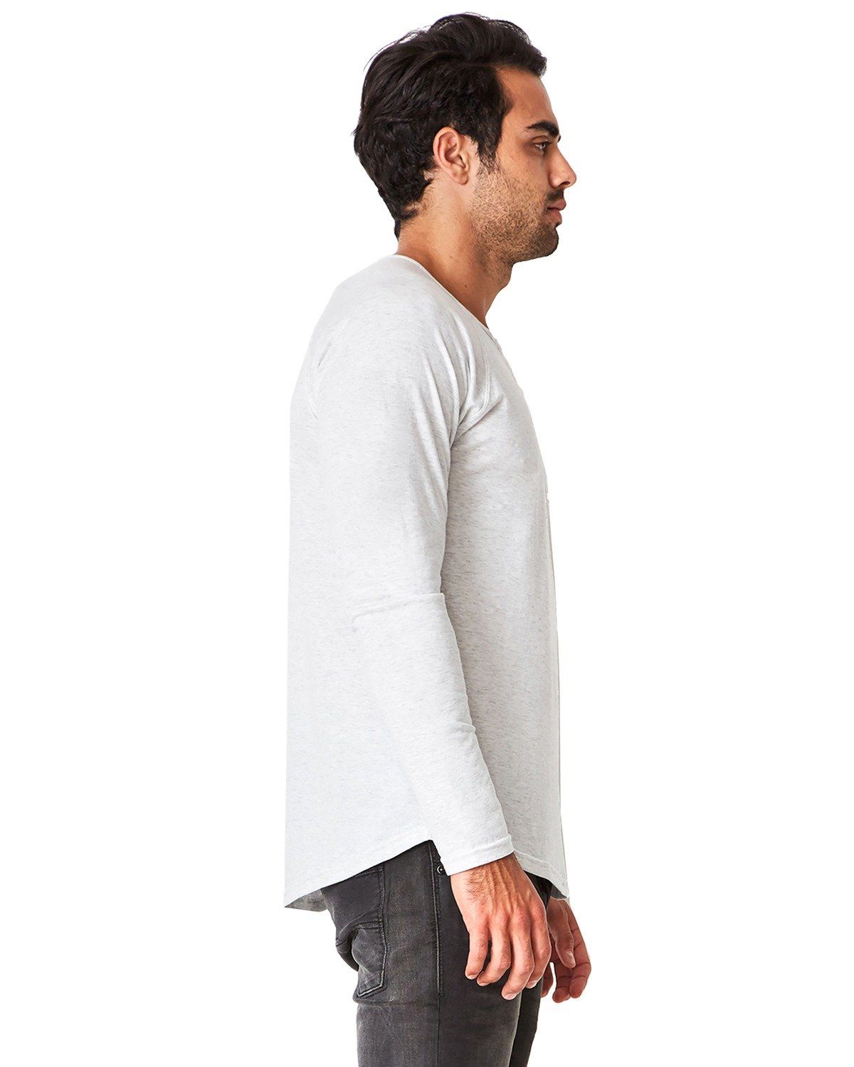 Triblend Long-Sleeve Henley | JiffyShirts