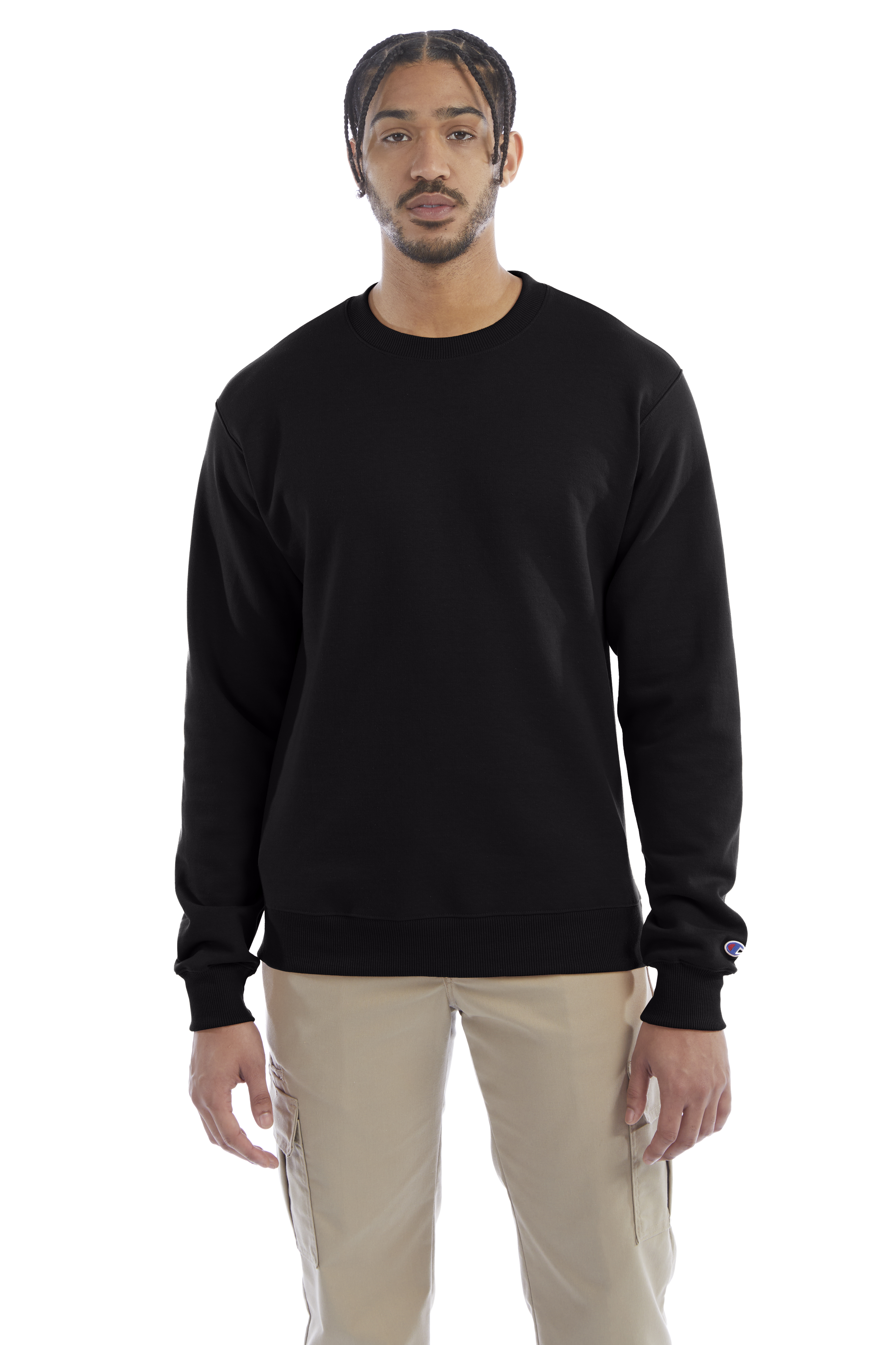 Champion men's double shop dry eco fleece crew