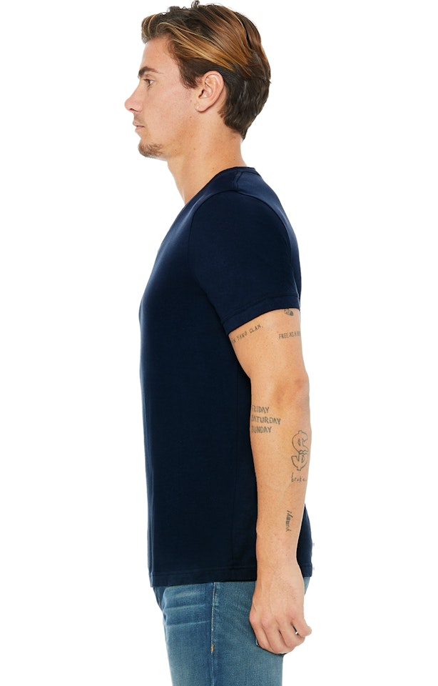 Download Bella + Canvas 3005 Navy Unisex Jersey Short-Sleeve V-Neck ...