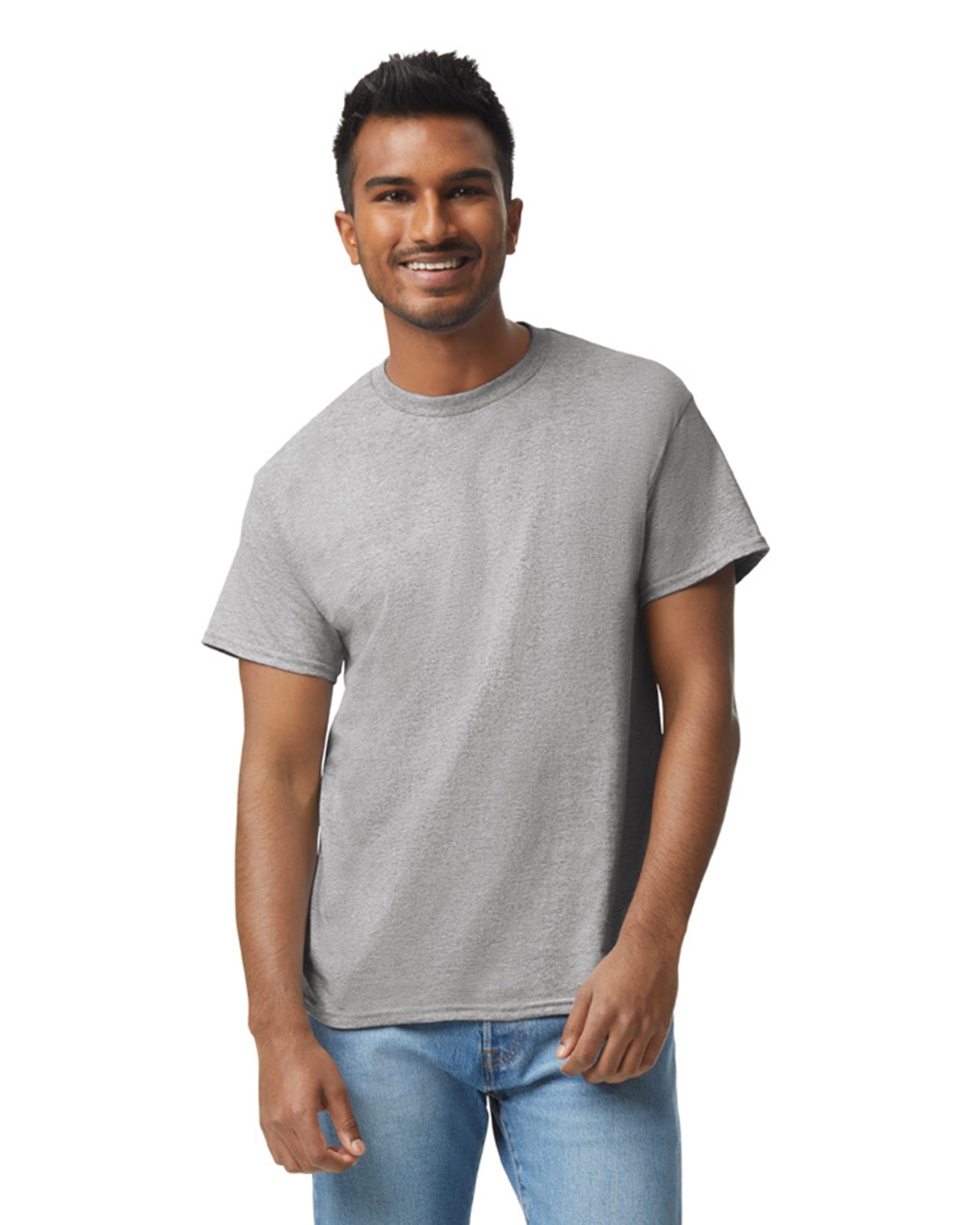 Gildan 5000 Sport Gray Adult Heavy Cotton T Shirts Jiffy Shirts