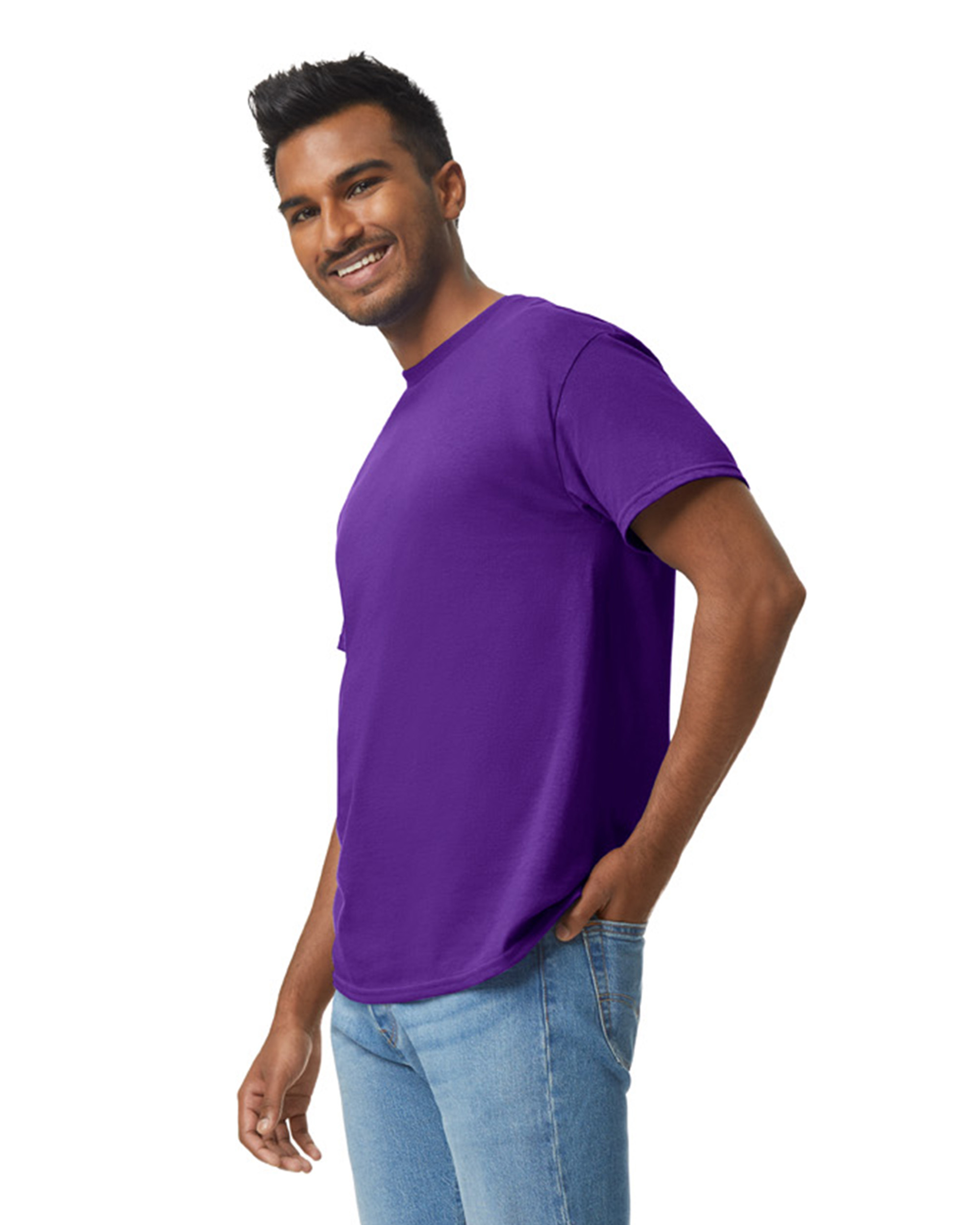 Purple crew neck t shirt cheap