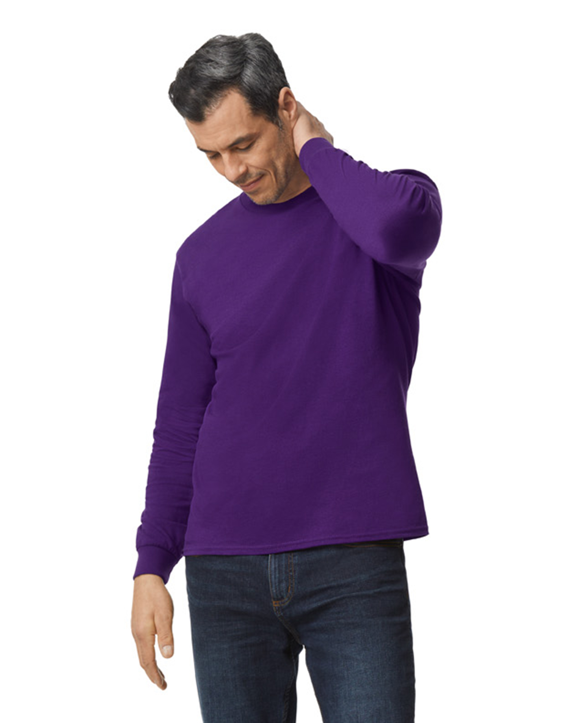 Long sleeve best sale shirt purple