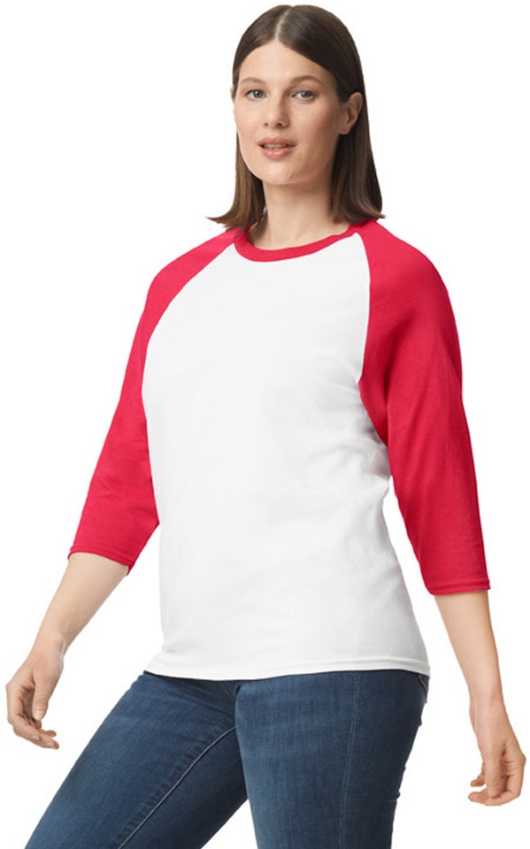 Gildan G570 Heavy Cotton™ 3/4-Raglan Sleeve T-Shirt