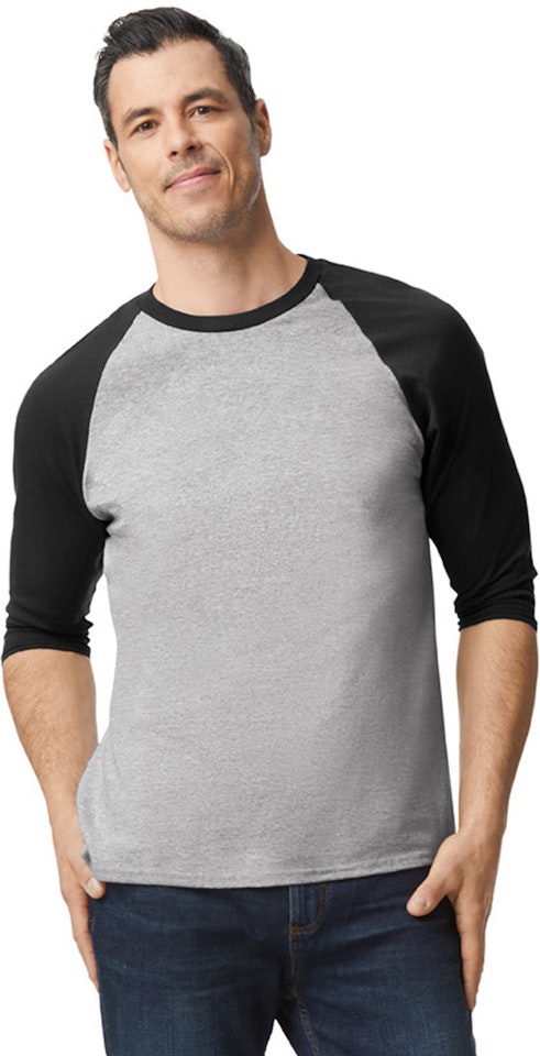 Gildan G570, Heavy Cotton ™ 3/4-Sleeve Raglan T-Shirt
