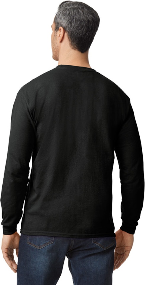 Gildan Men's DryBlend Long Sleeve T-Shirt - G840 (Pack of 2), Size: 2XL, Black
