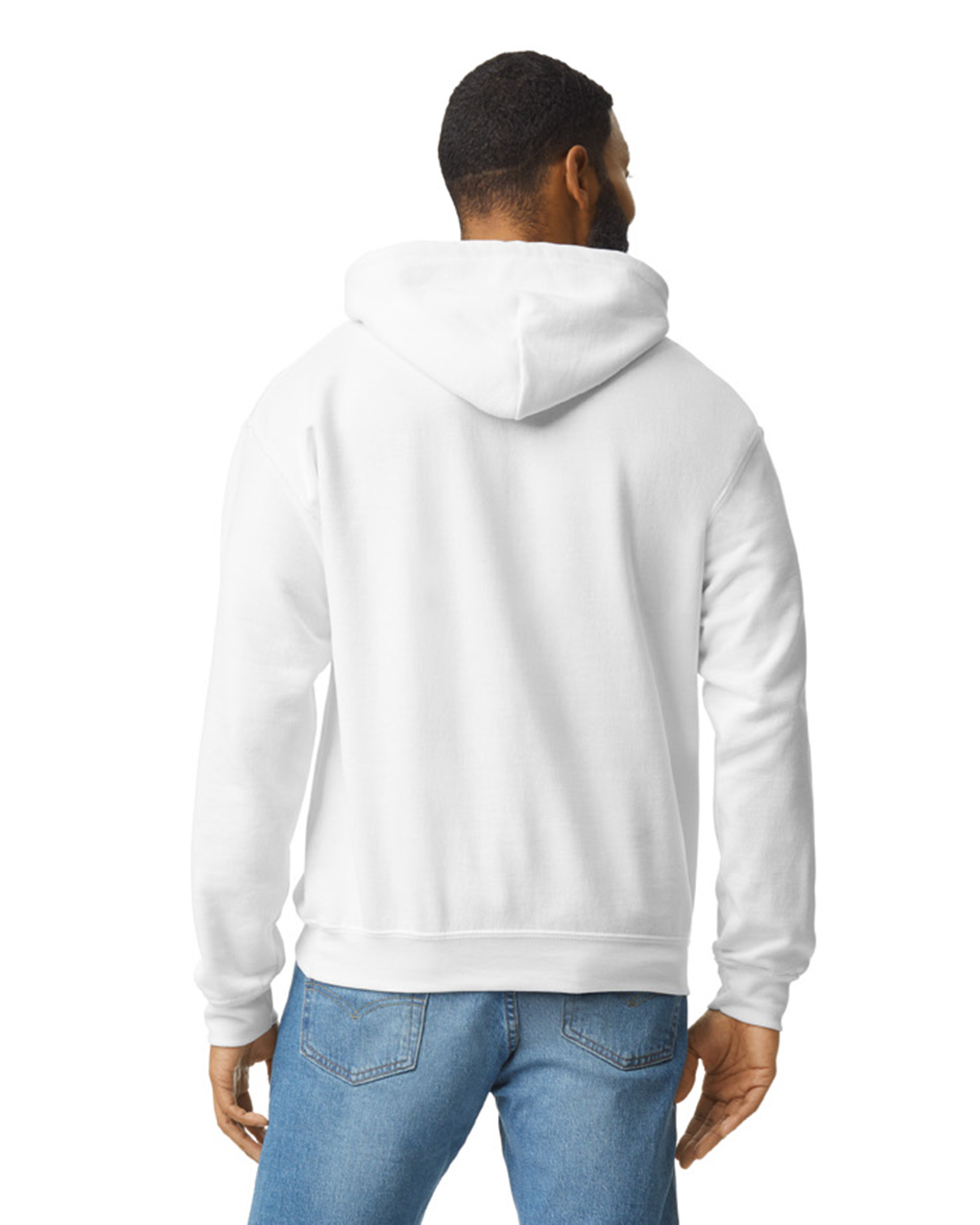 Gildan 18500 Hoodie White Adult Heavy Blend 8 Oz. 50 50 Hood