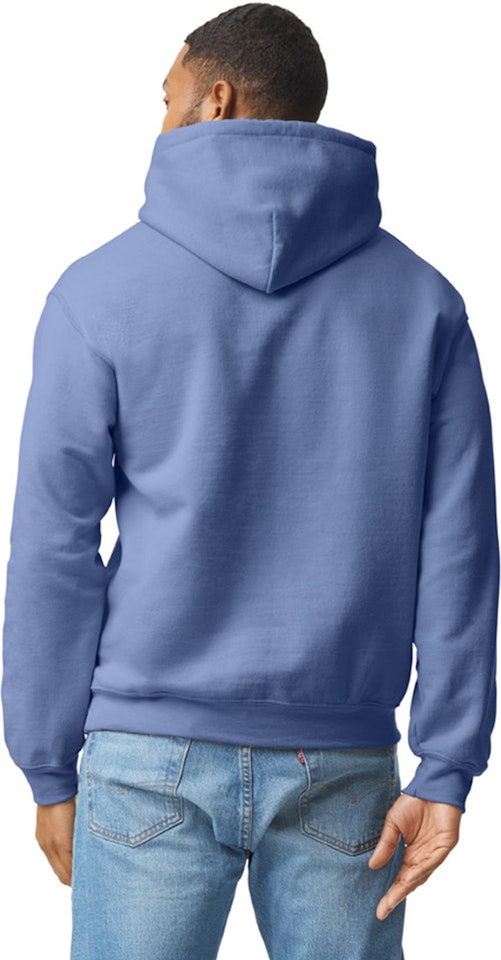 Gildan 18500/G185 Mens Heather Royal Blue Pill Resistant Hooded Sweatshirt  Hoodie —