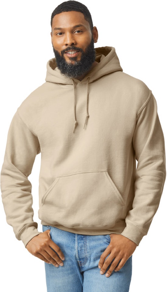 Gildan Mens Heavy Blend Hooded Sweatshirt, L, Dark Heather