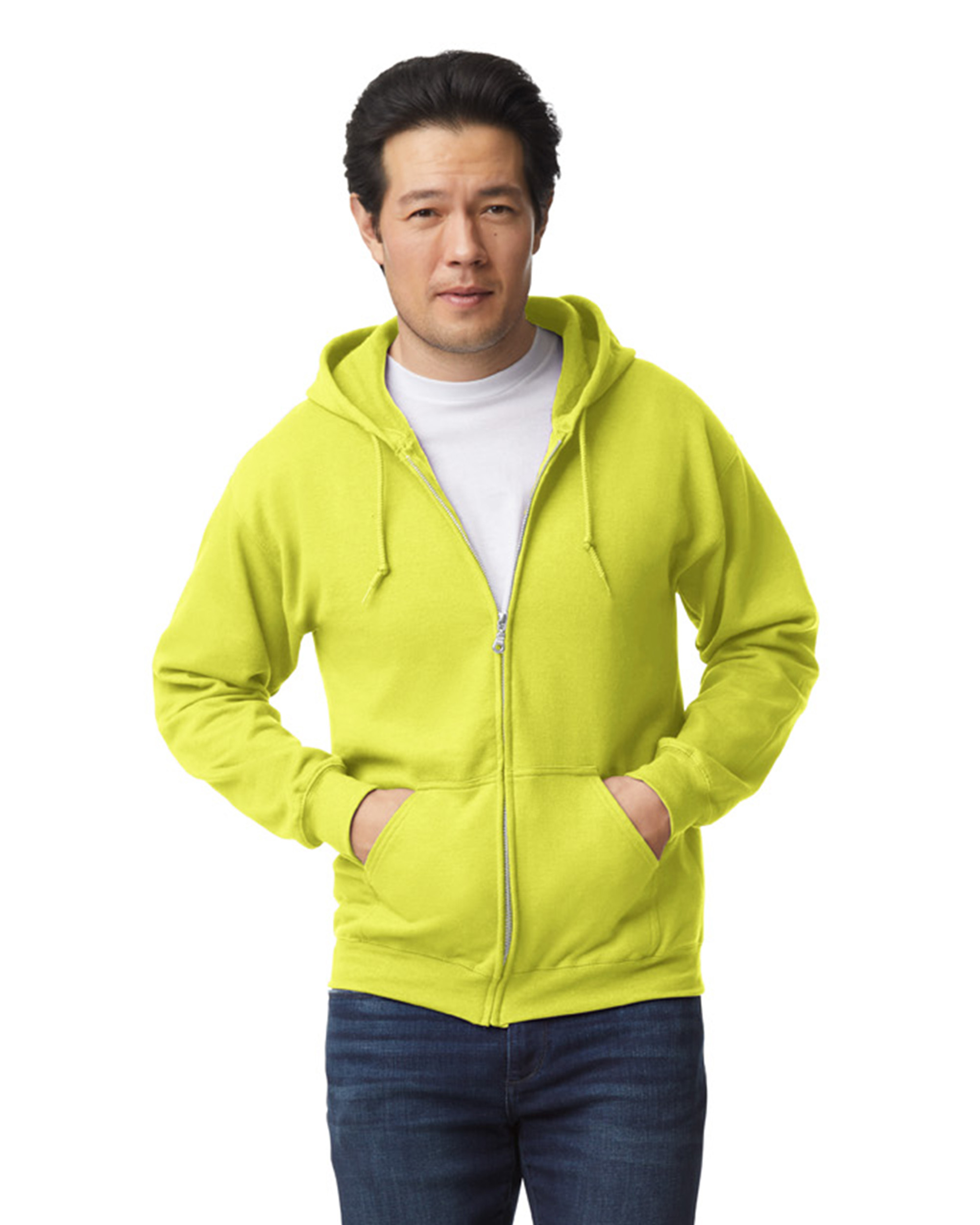 Safety green hotsell zip up hoodie