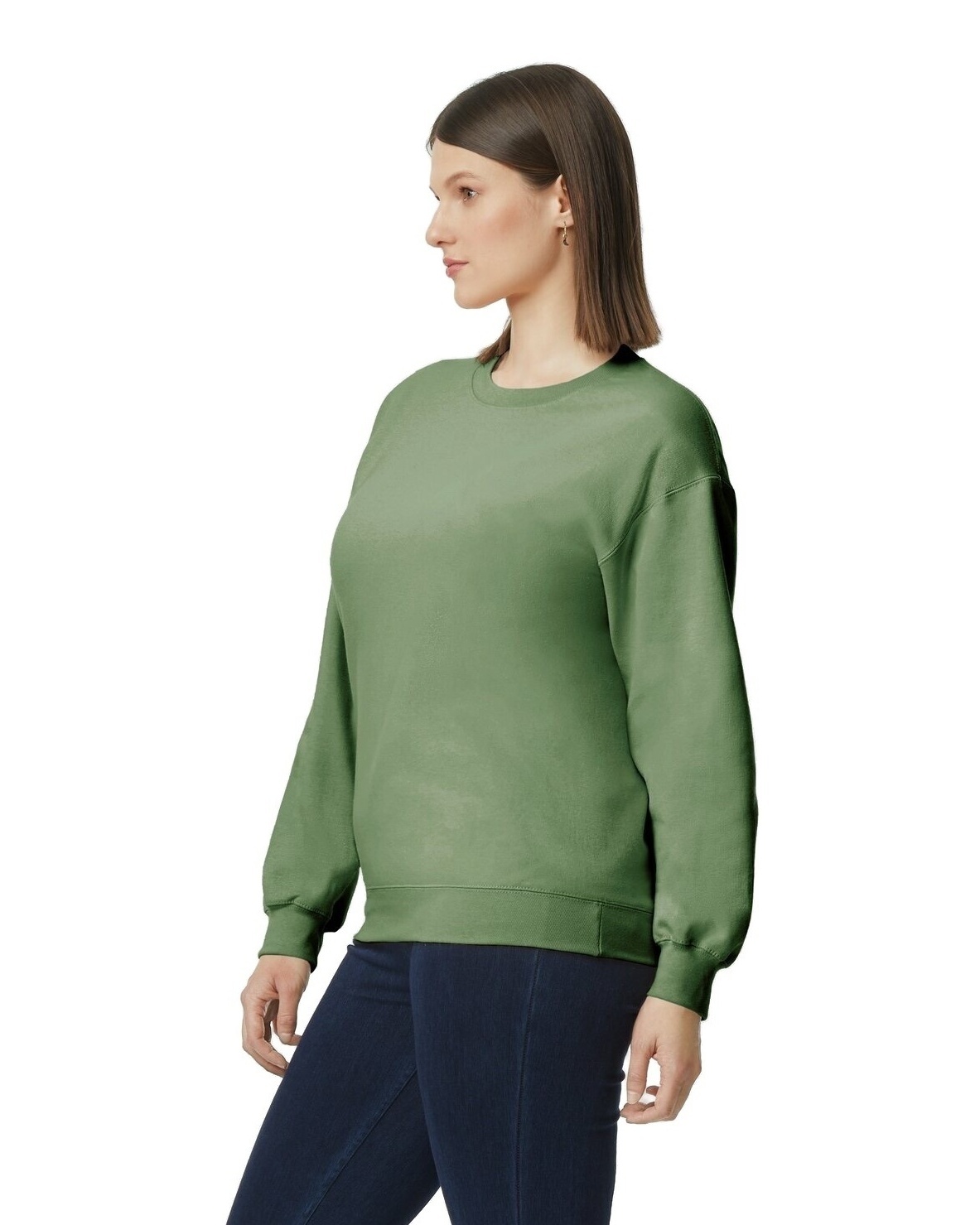 Army green hot sale crew neck