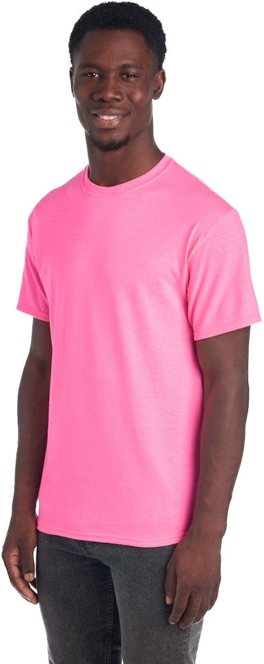 Mens Core Blend Cotton/Polyester Tee Shirt Candy Pink 5XL