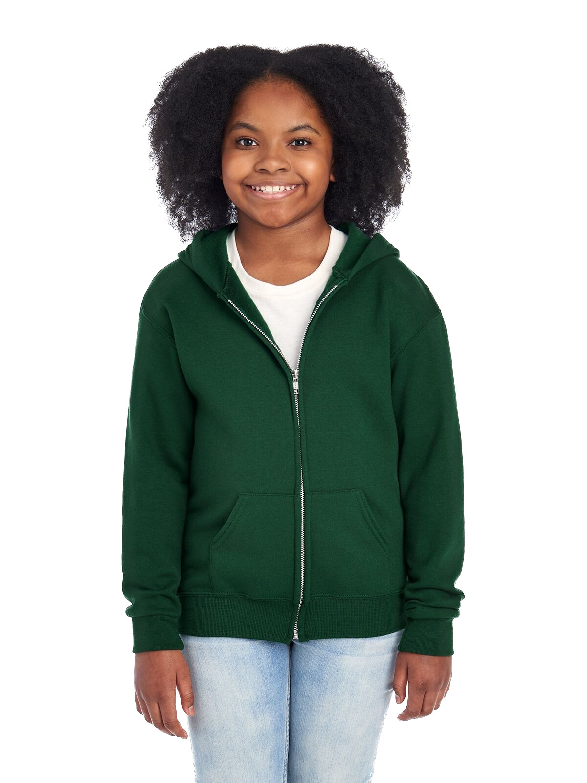 Forest green zip up hot sale hoodie