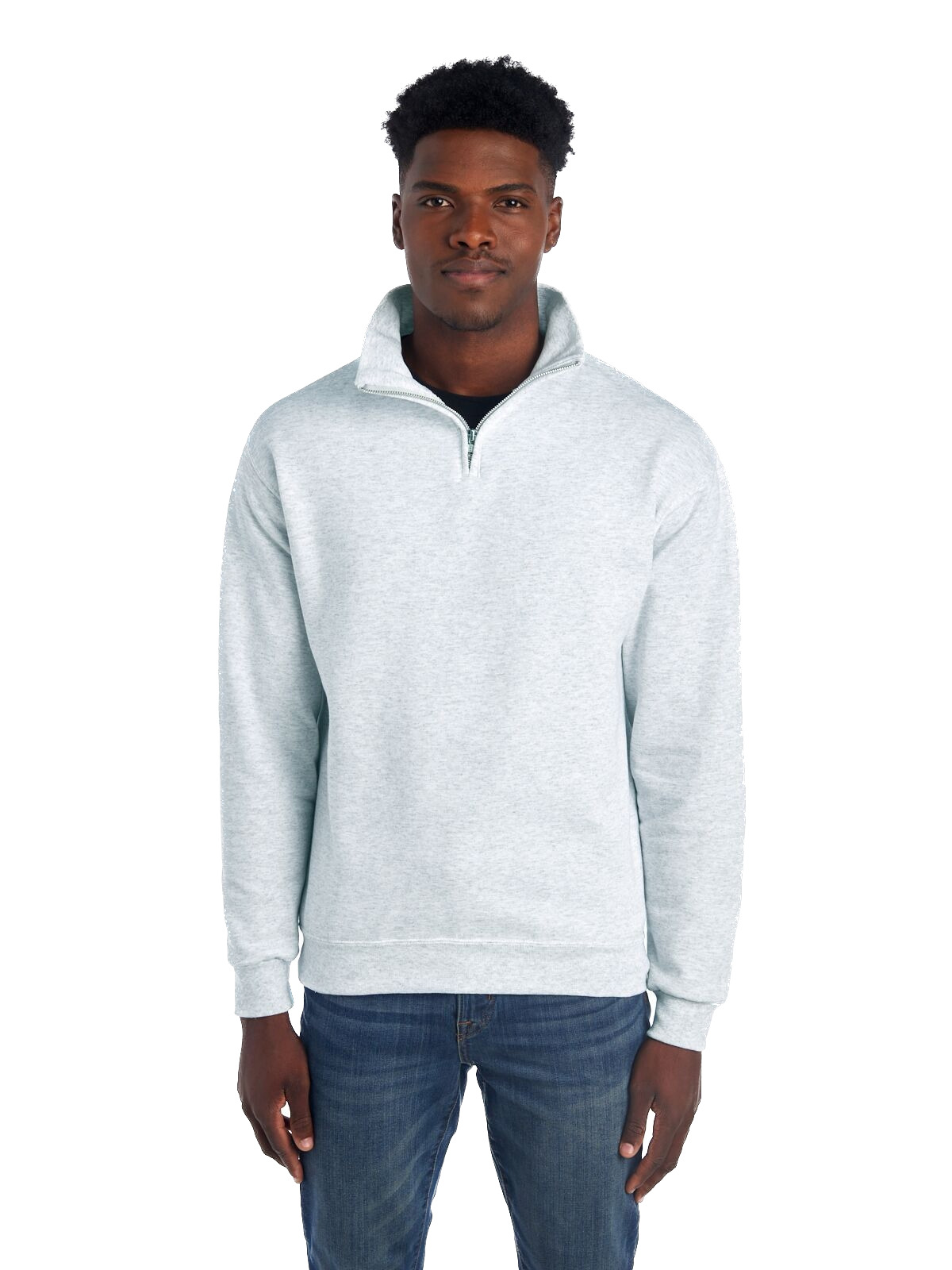 Jerzees 995 M Adult 8 Oz. Nu Blend® Quarter Zip Cadet Collar