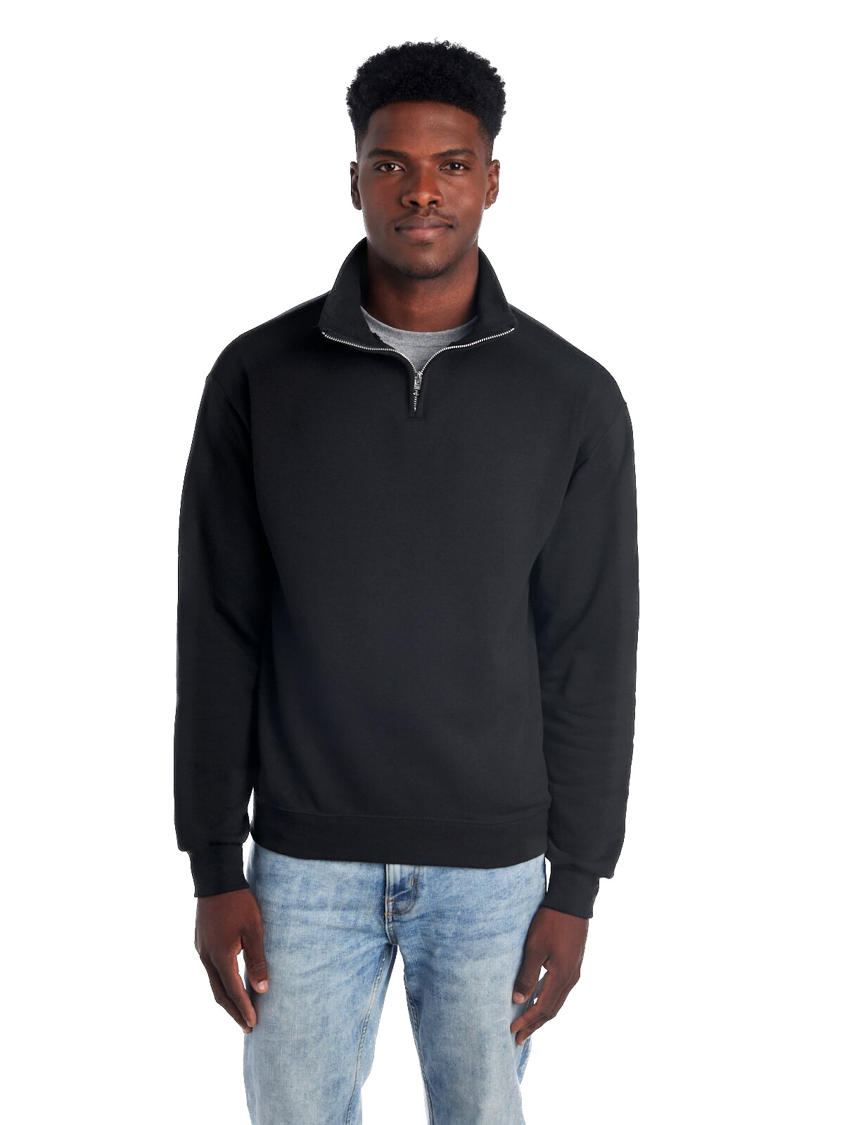 Half zip best sale collared sweatshirt