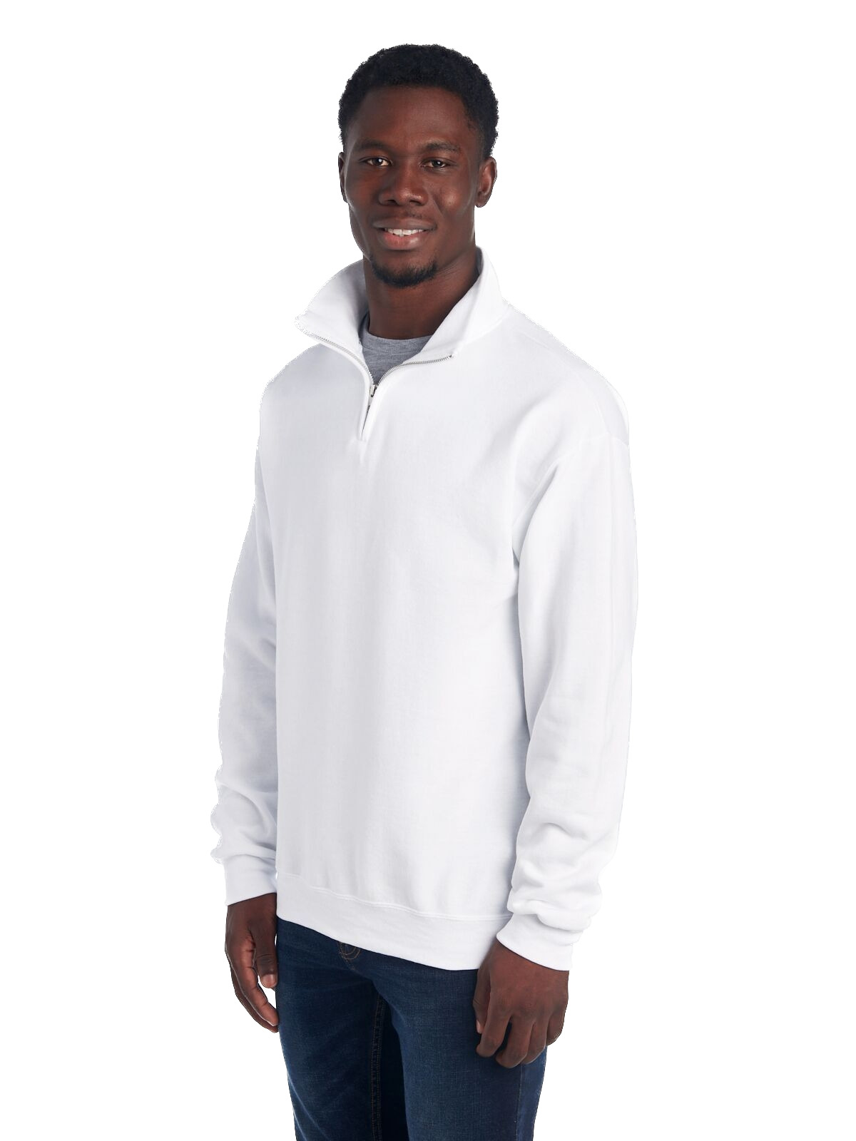 White zip outlet sweatshirt