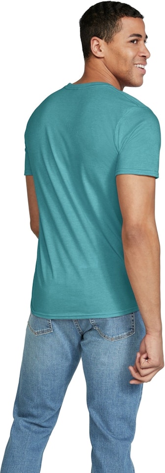 T Heather Blue Shirt Galapagos Softstyle® Adult Gildan Jiffy Shirts | 4.5 Oz. 64000