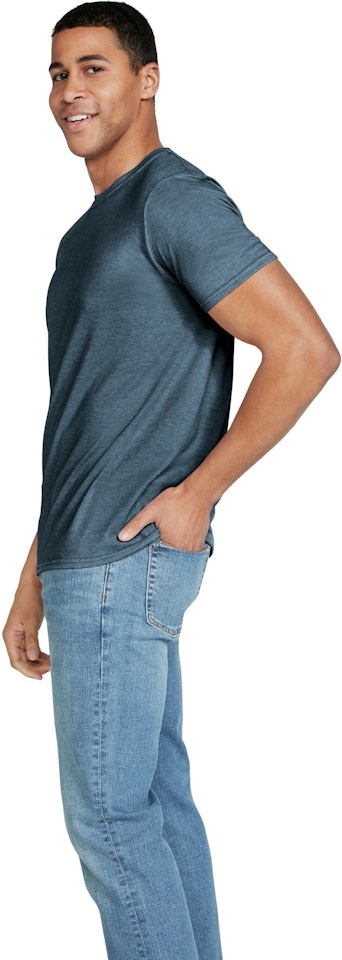 Jiffy Gildan Adult Shirt Heather Navy | Softstyle® Oz. T Shirts 64000 4.5