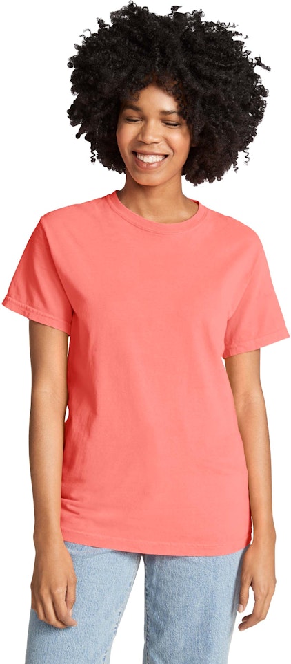 Comfort Colors 1717 Neon Red Orange Adult RS T-Shirt | JiffyShirts