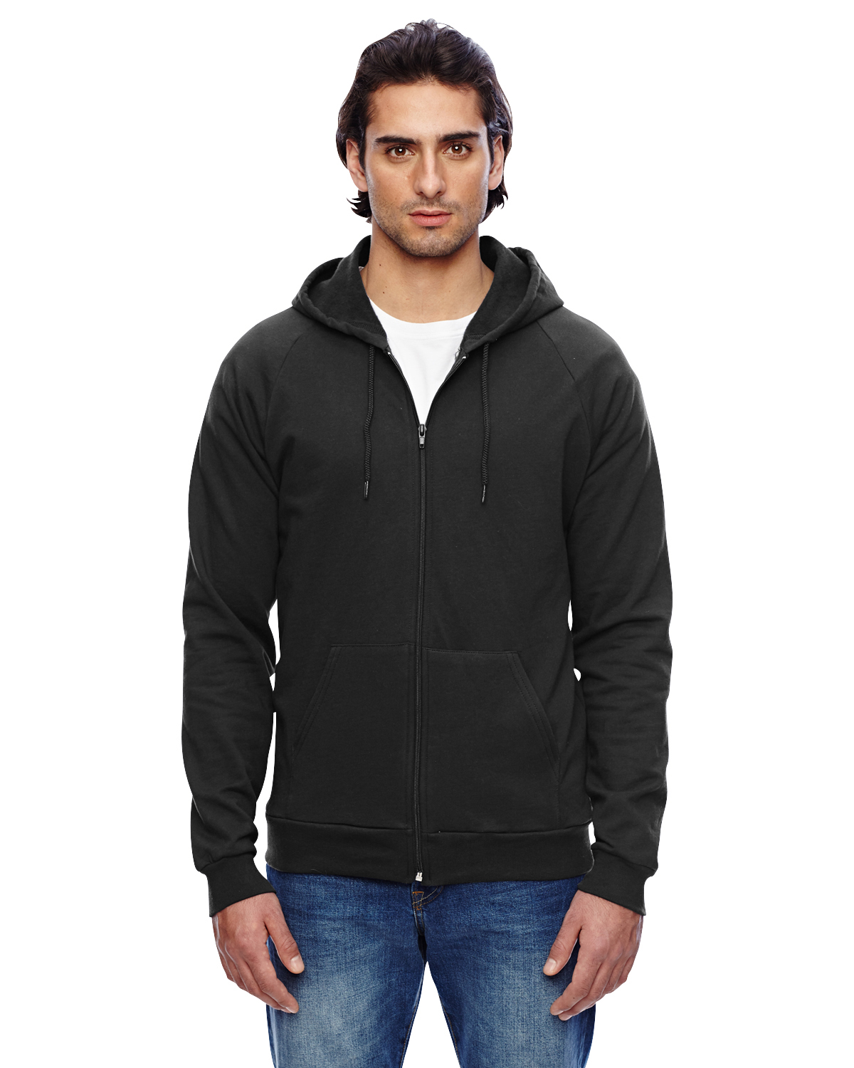 american apparel california fleece zip hoodie