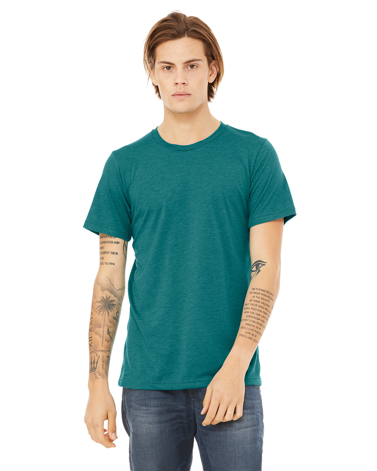 Bella + Canvas 3413C Teal Triblend 