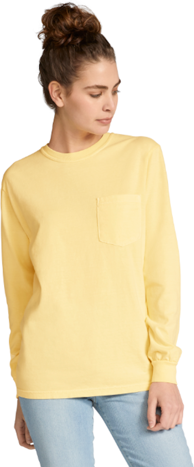Alternative Apparel 3/4-Sleeve Two-Tone Henley Tee in Yellow for Men
