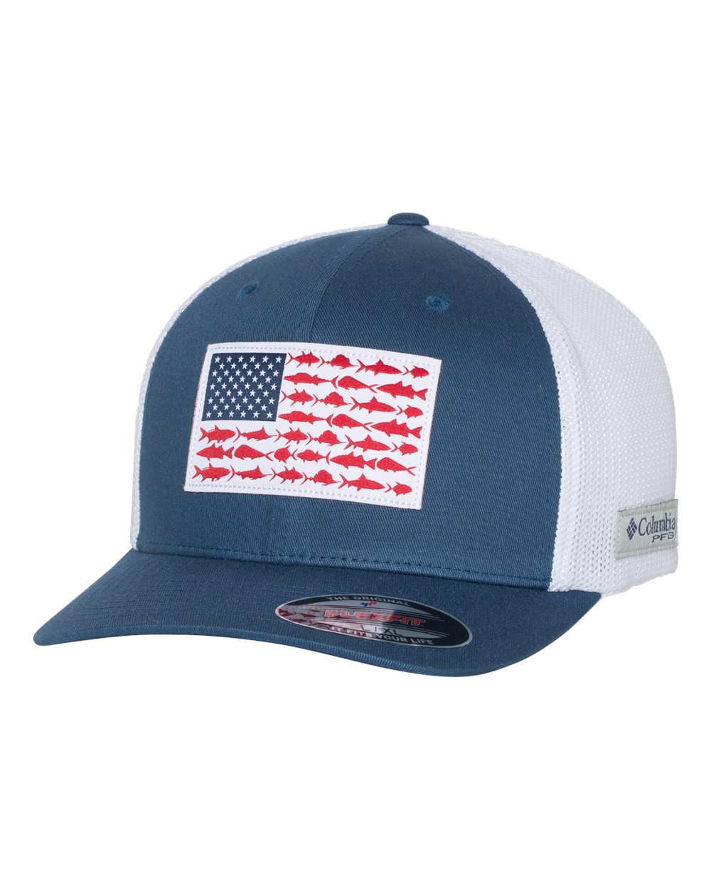 Columbia 183681 Pfg Fish Flag Mesh™ Flexfit Cap | Jiffy Shirts