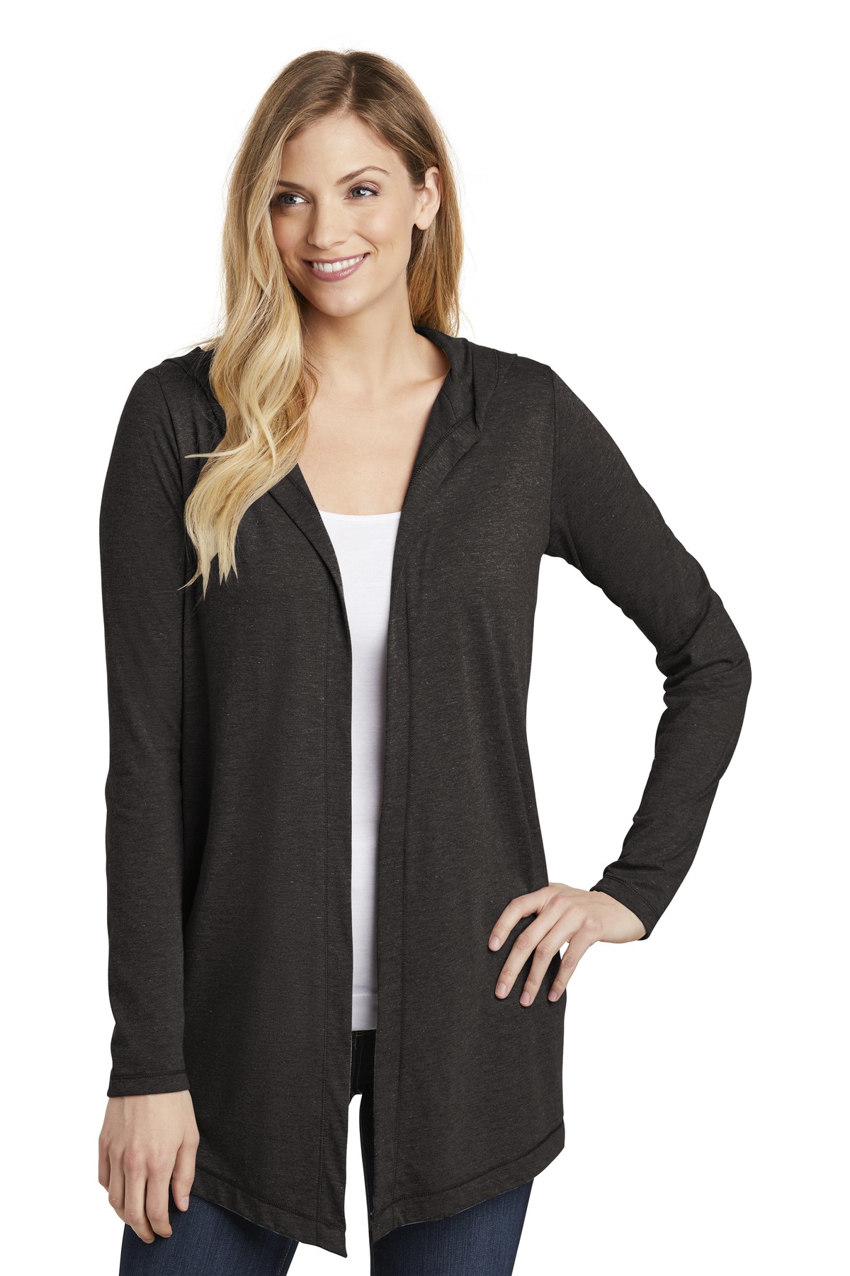 black hooded cardigan ladies