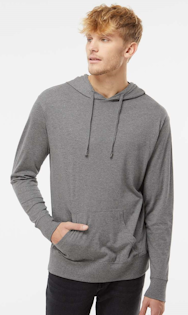 Independent Trading Co. SS150J Lightweight Hooded Pullover T-Shirt - Gunmetal Heather - XL