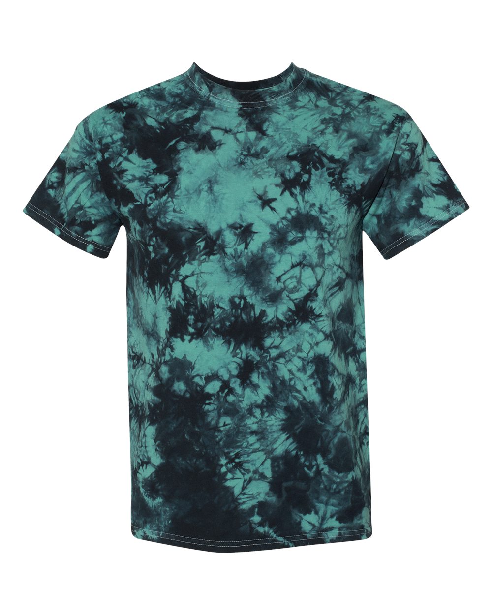 Tie dye black discount shirt with color