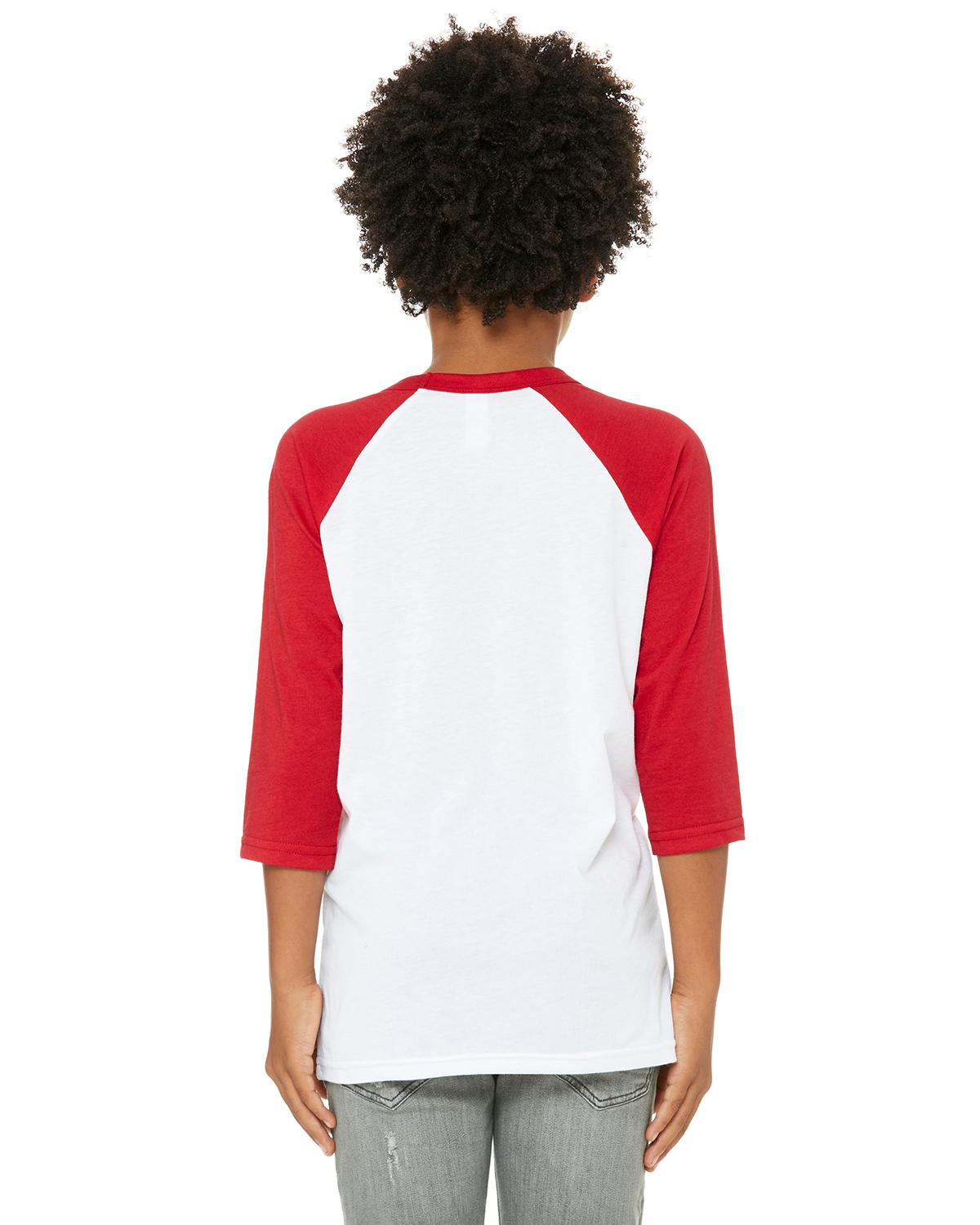 Bella Canvas 3200 Y Youth 3/4 Sleeve Baseball T Shirt | Jiffy Shirts