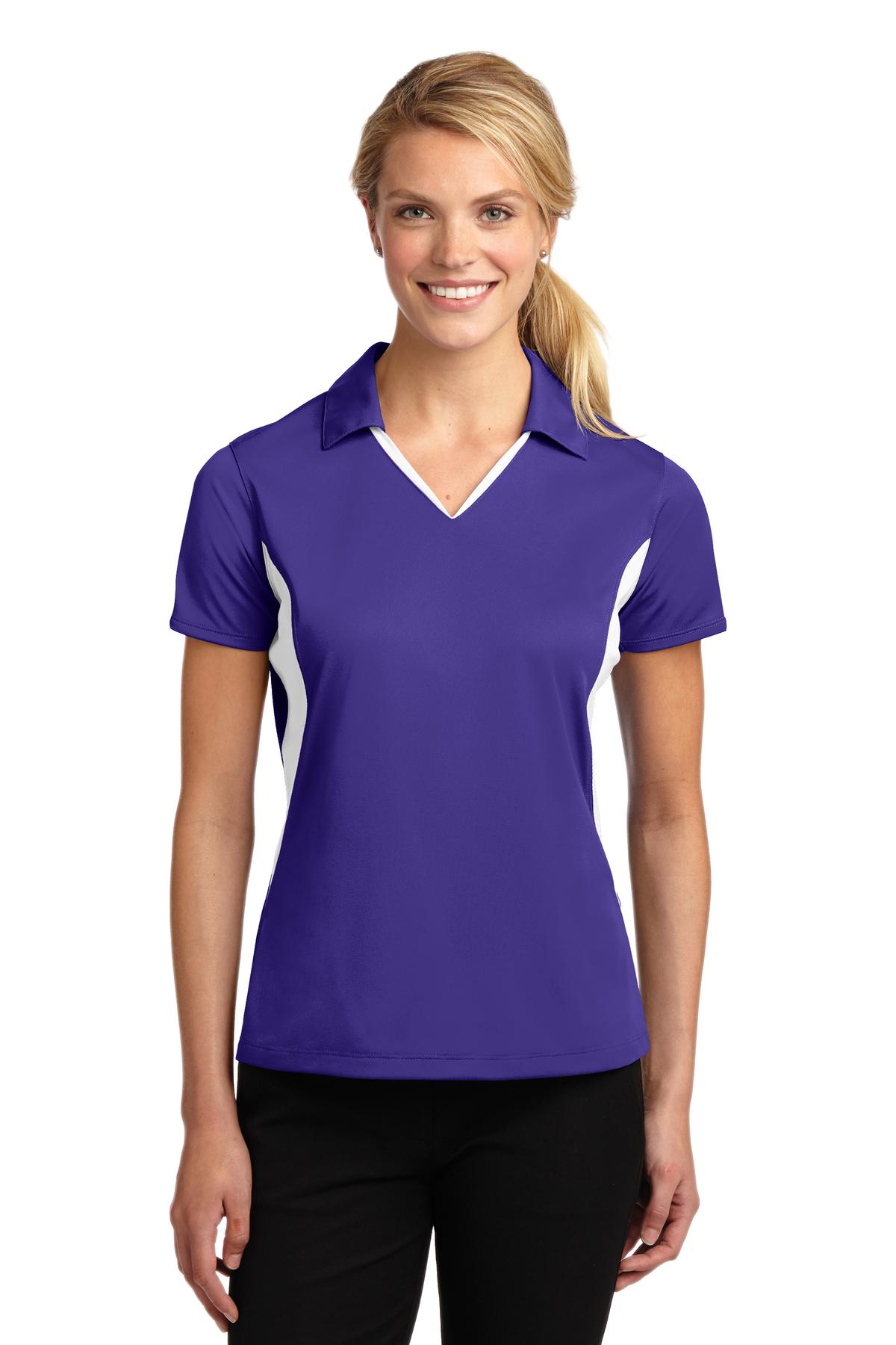 purple white polo shirts