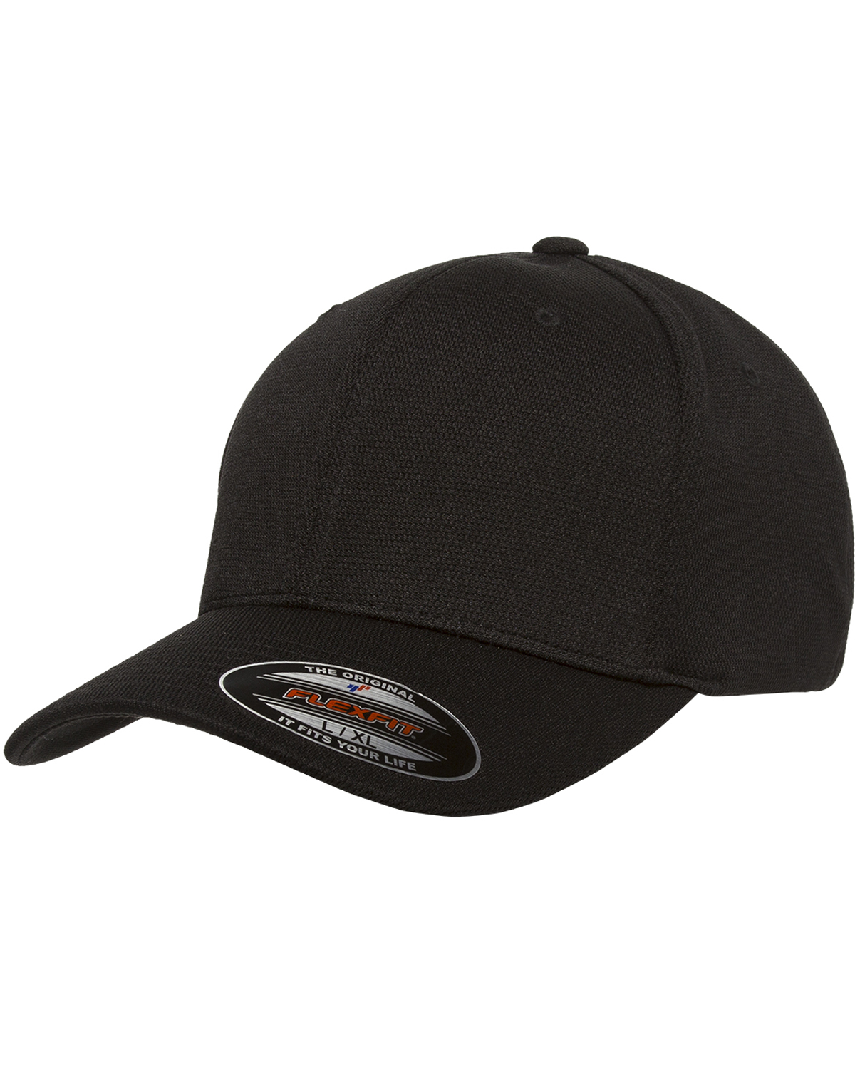 solid black flexfit hat